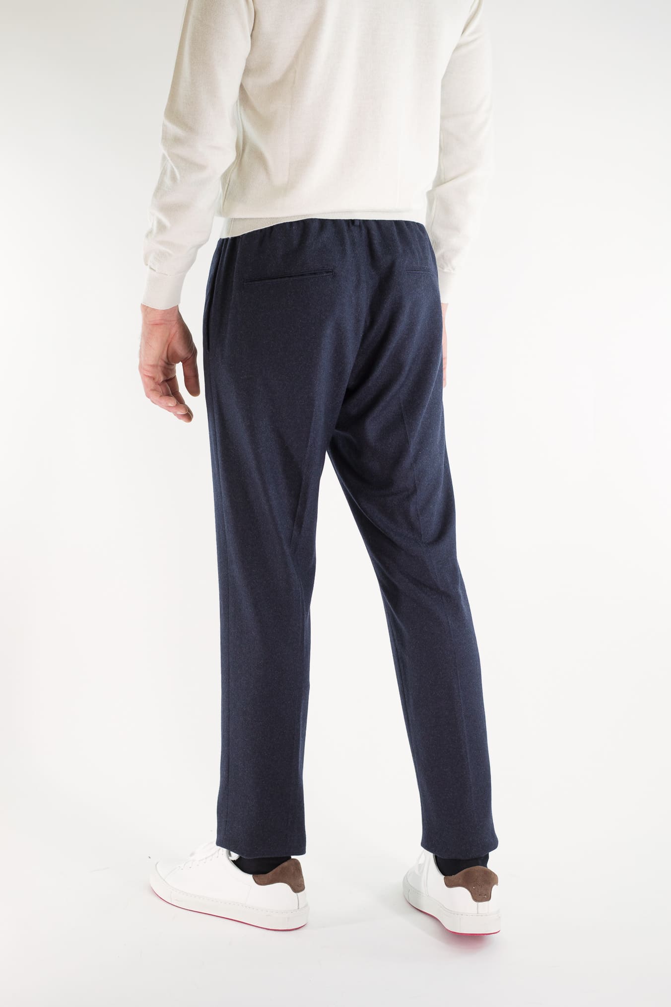 TAGLIATORE Pantaloni Cashmere Coulisse Removibile Blu Scuro