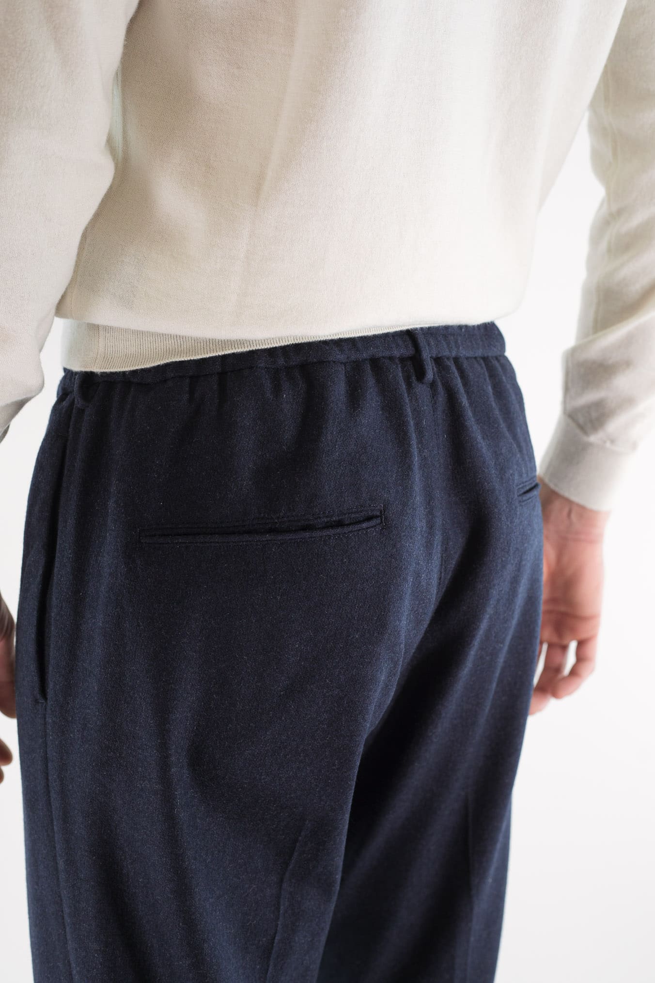 TAGLIATORE Pantaloni Cashmere Coulisse Removibile Blu Scuro