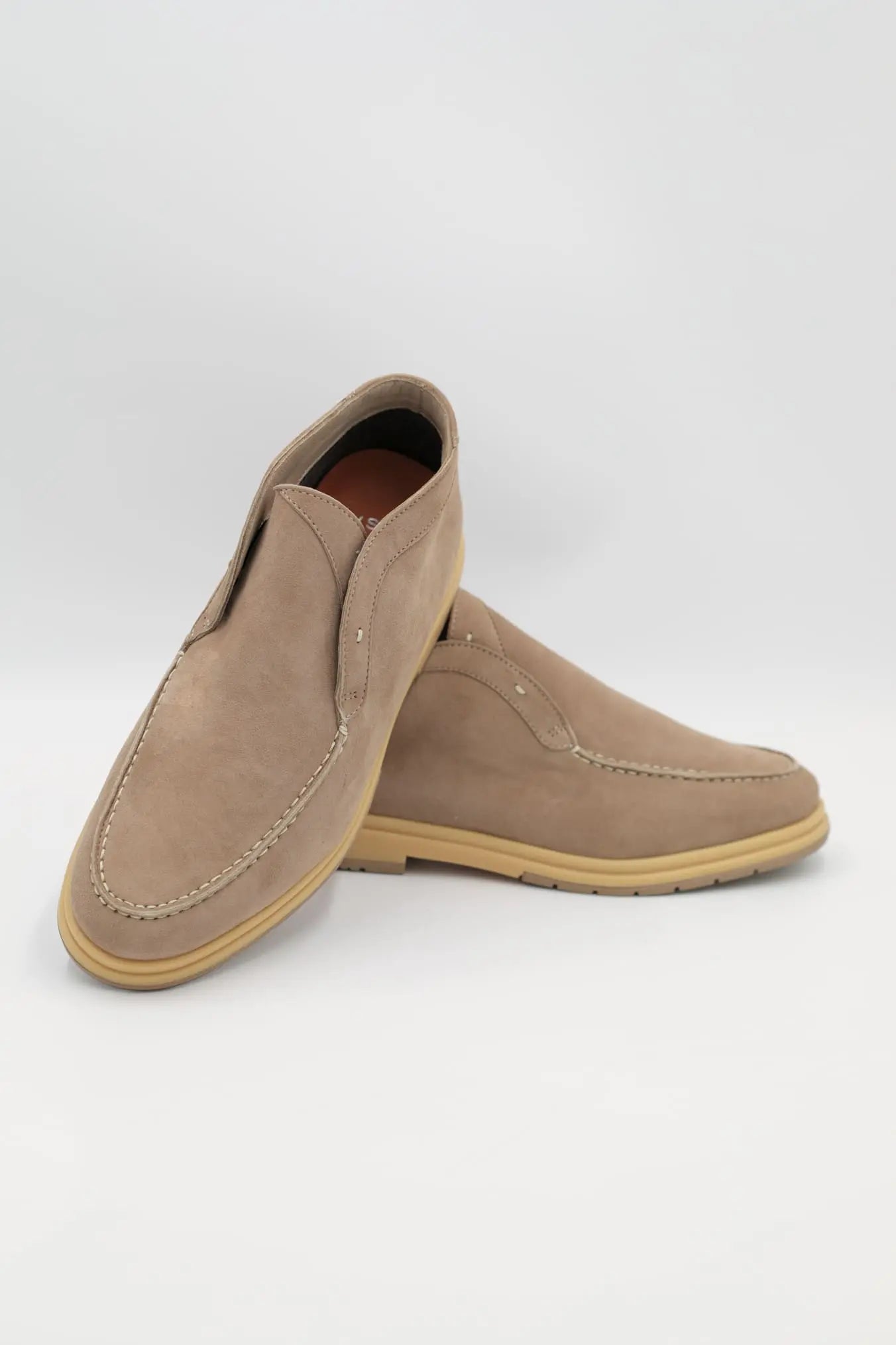 Polacchine Slip On Suede Beige - Guarino Store