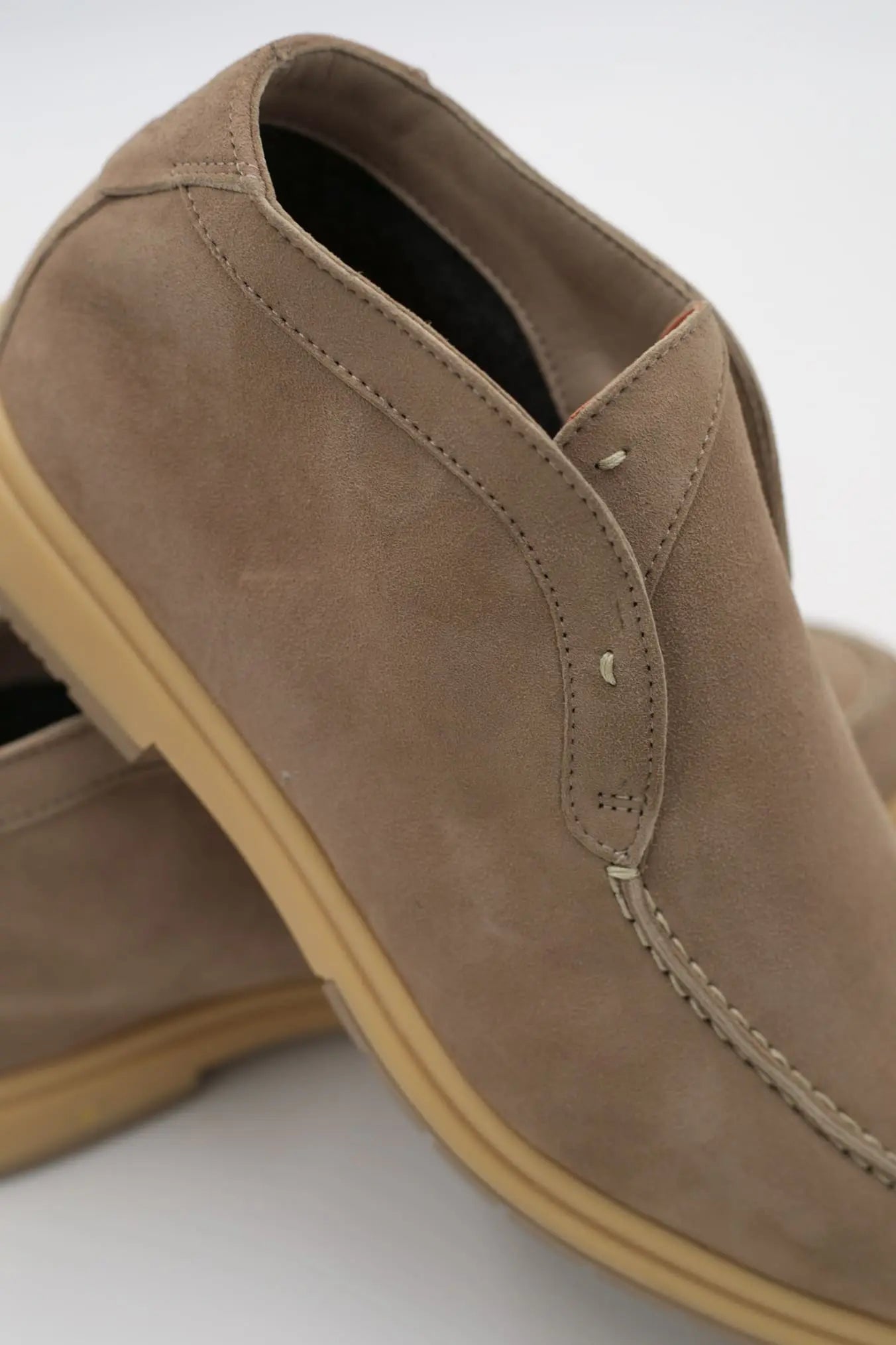 Polacchine Slip On Suede Beige - Guarino Store