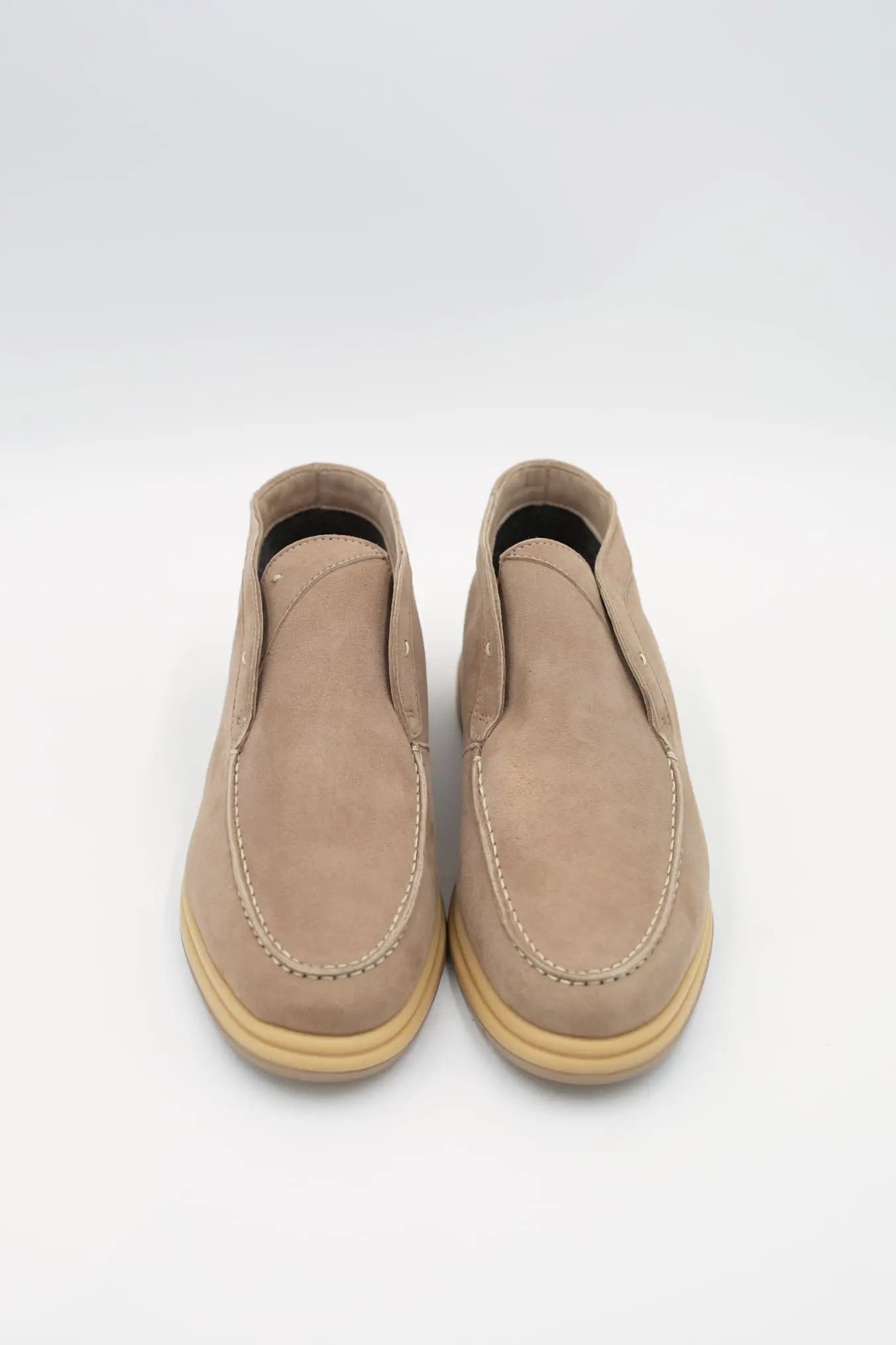 Polacchine Slip On Suede Beige - Guarino Store