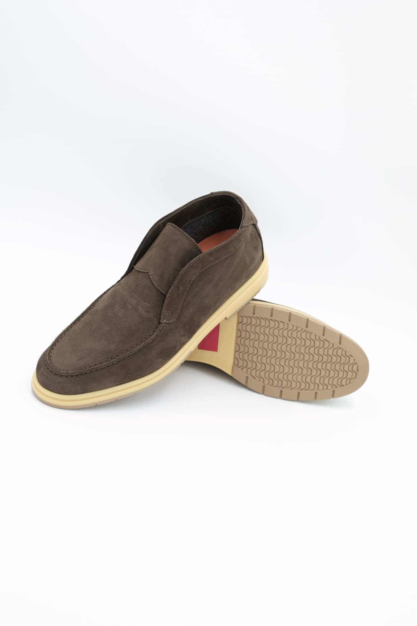 Polacchine Slip On Nabuk Marrone Testa di Moro - Guarino Store