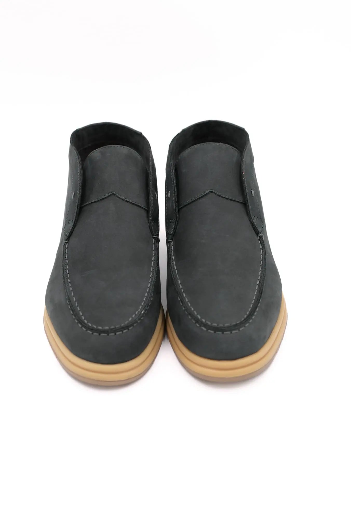 Polacchine Slip On Nabuk Blu Petrolio - Guarino Store