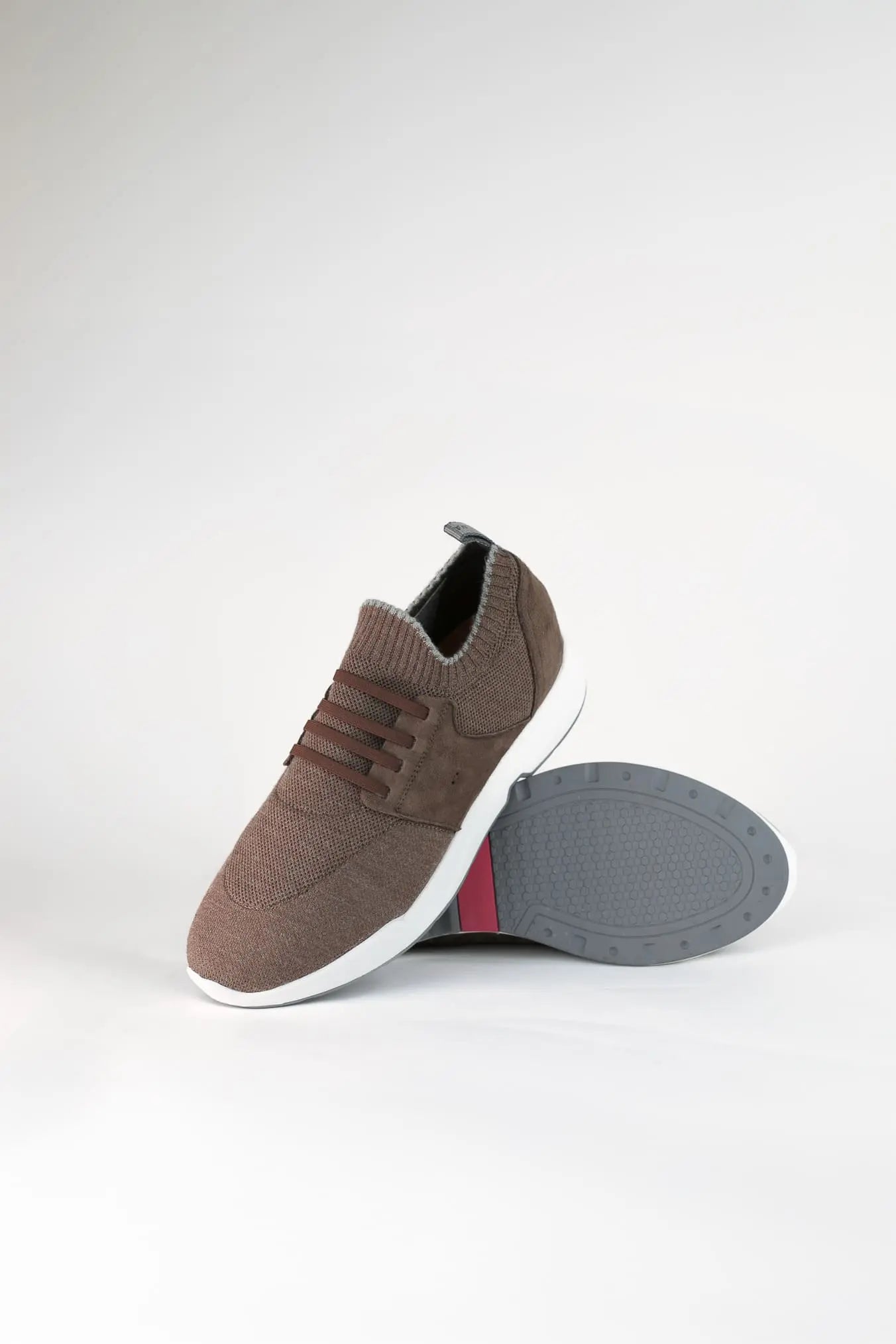 Sneakers Calzino in Maglia Marrone - Guarino Store