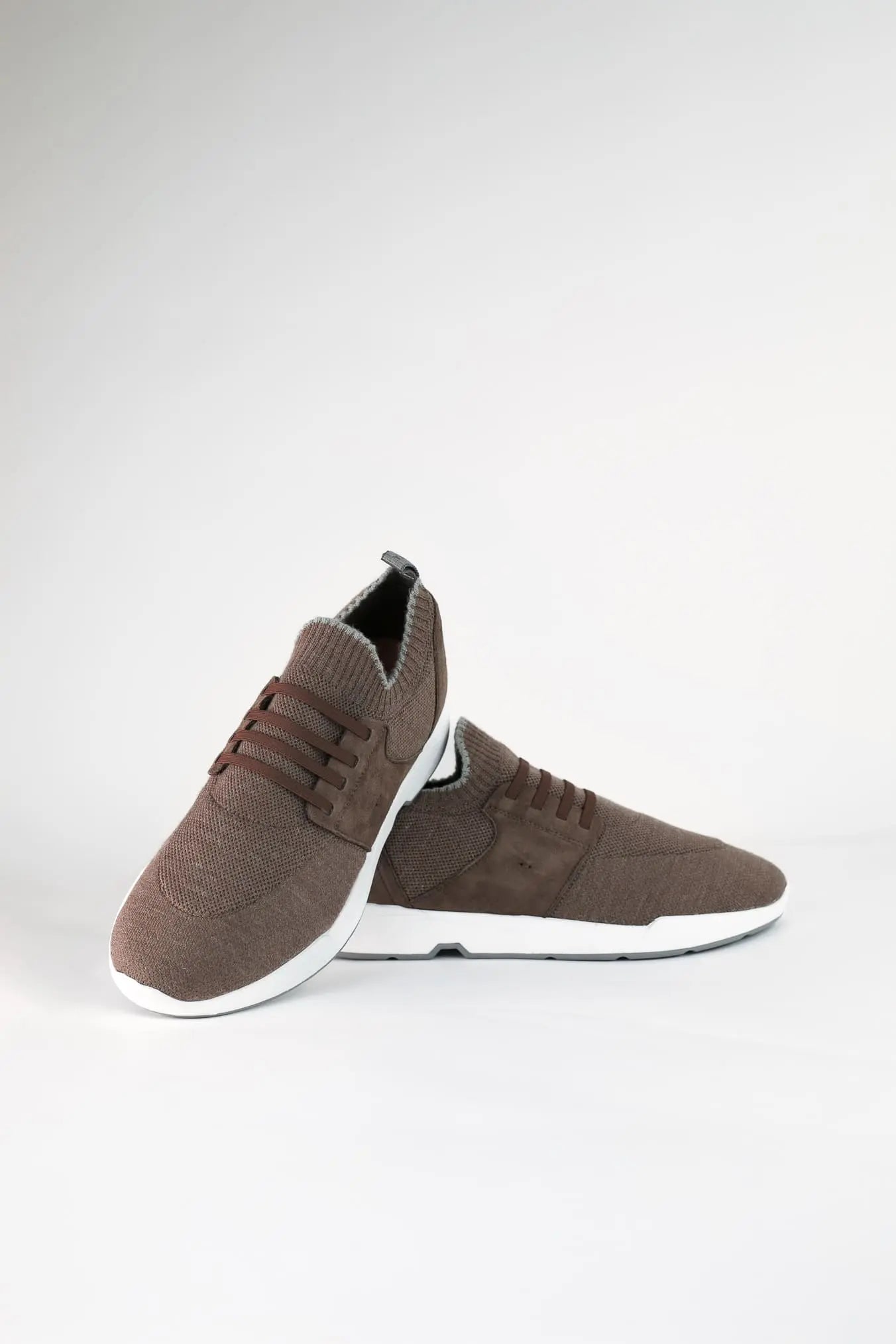 Sneakers Calzino in Maglia Marrone - Guarino Store