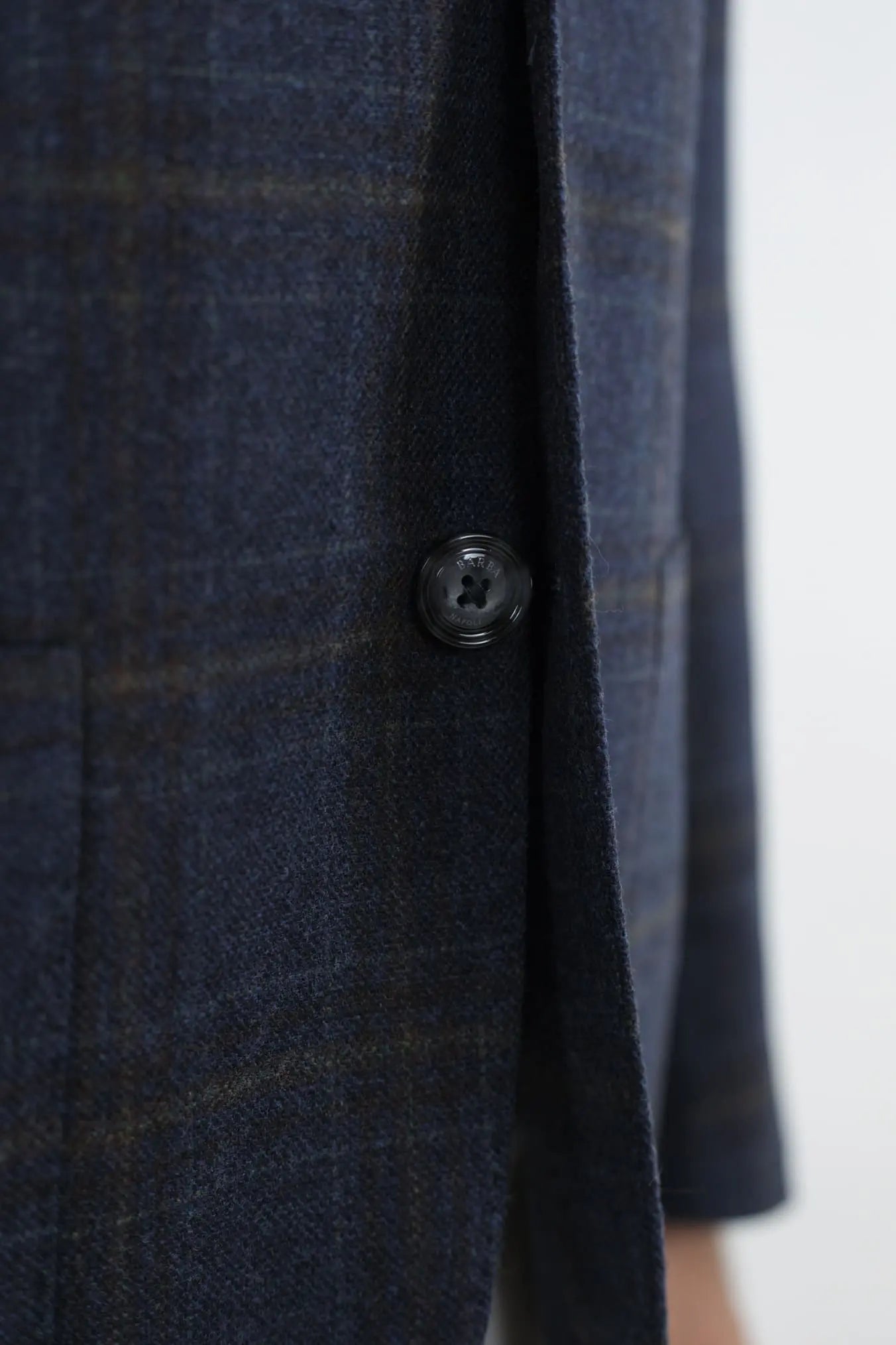 Giacca Check Blu e Marrone Lana e Cashmere - Guarino Store
