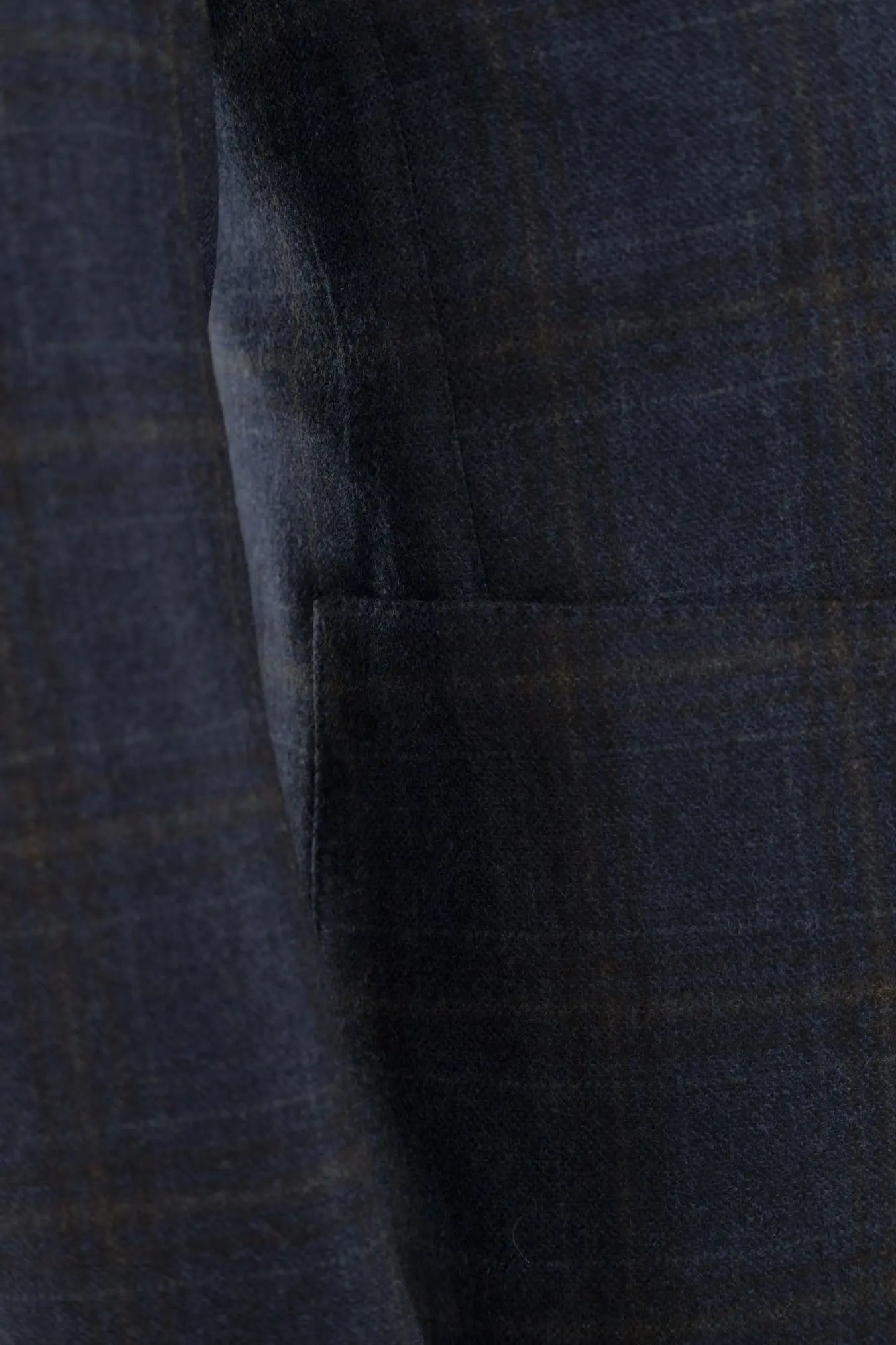Giacca Check Blu e Marrone Lana e Cashmere - Guarino Store