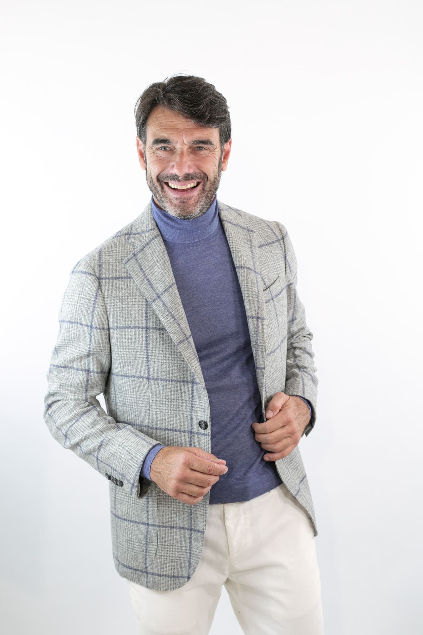 Giacca Principe di Galles mod. Jimmy Grigio Avio - Guarino Store