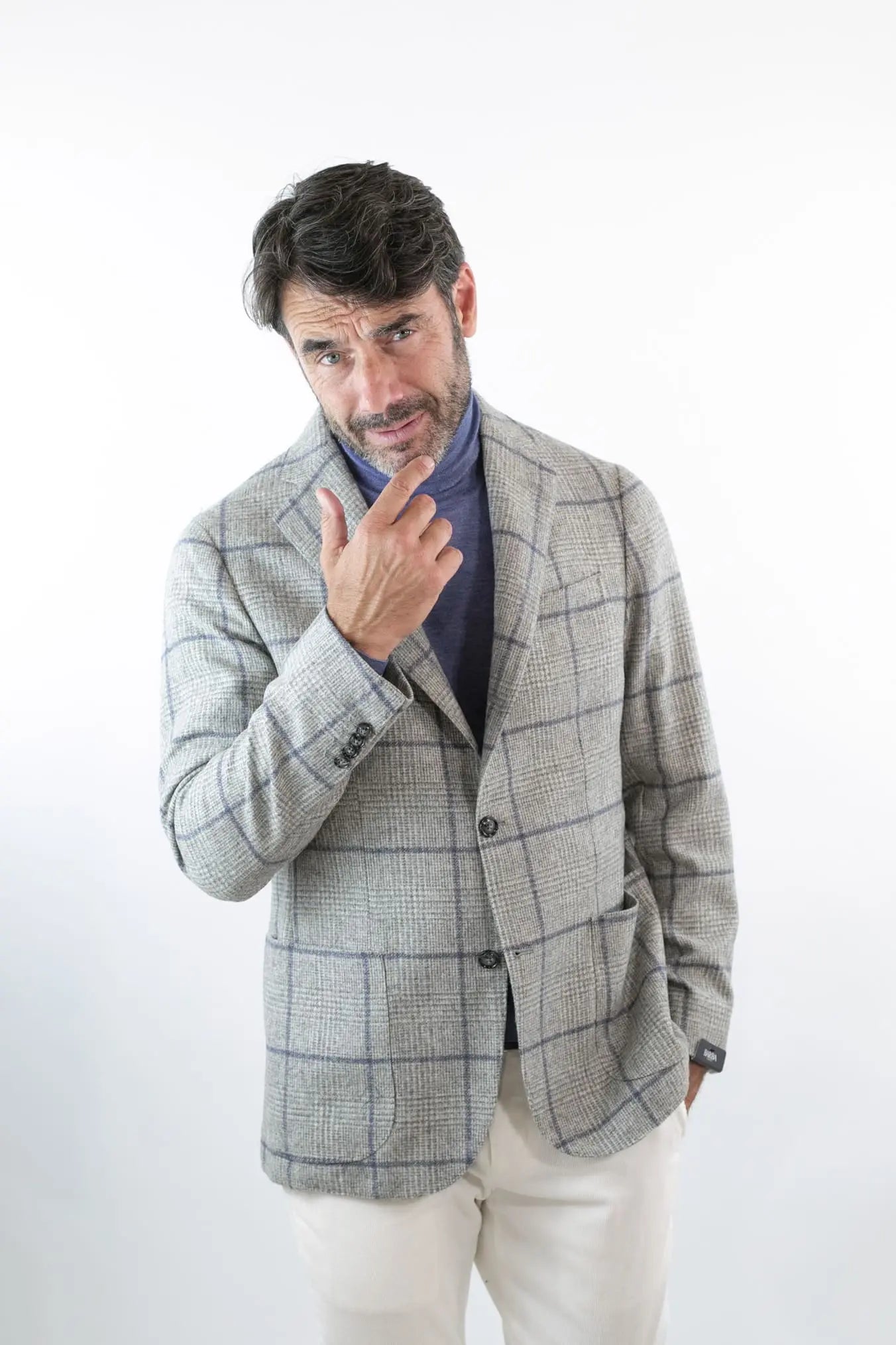 Giacca Principe di Galles mod. Jimmy Grigio Avio - Guarino Store