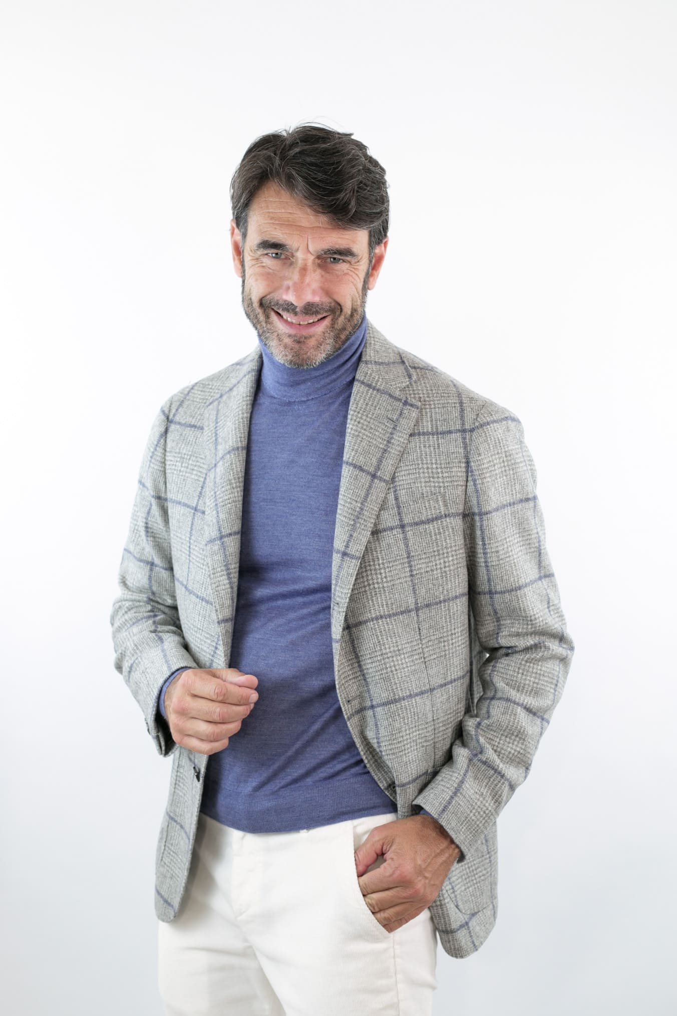 Giacca Principe di Galles mod. Jimmy Grigio Avio - Guarino Store