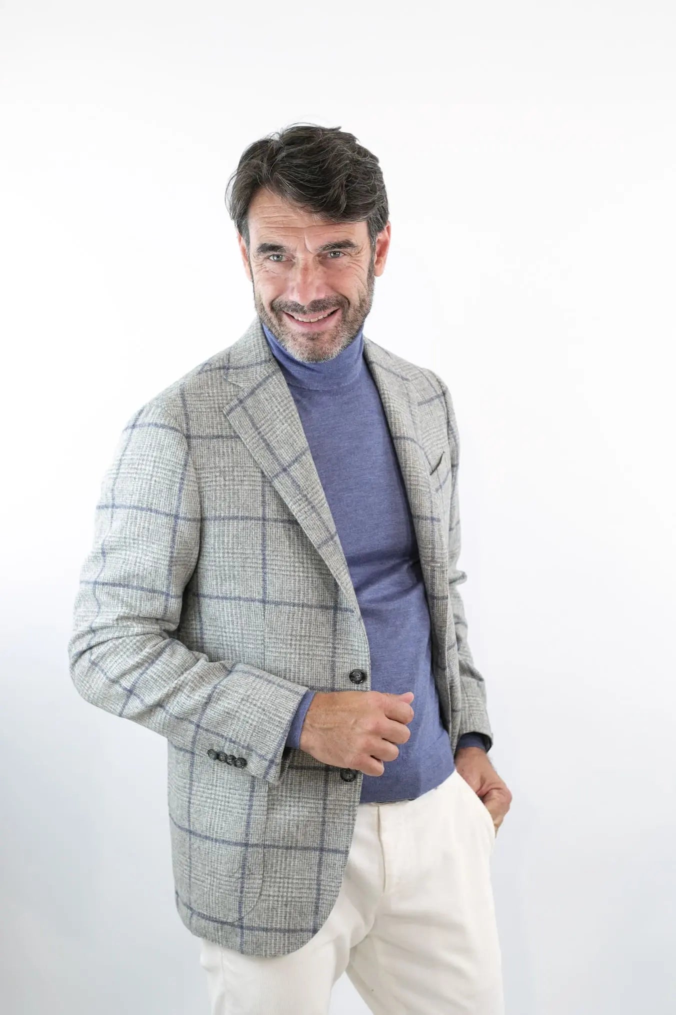 Giacca Principe di Galles mod. Jimmy Grigio Avio - Guarino Store