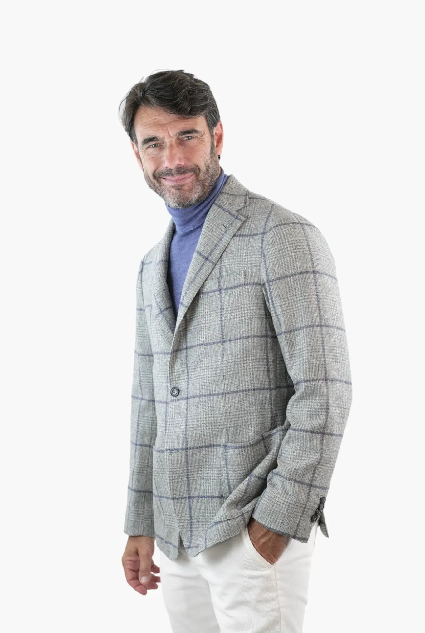 Giacca Principe di Galles mod. Jimmy Grigio Avio - Guarino Store