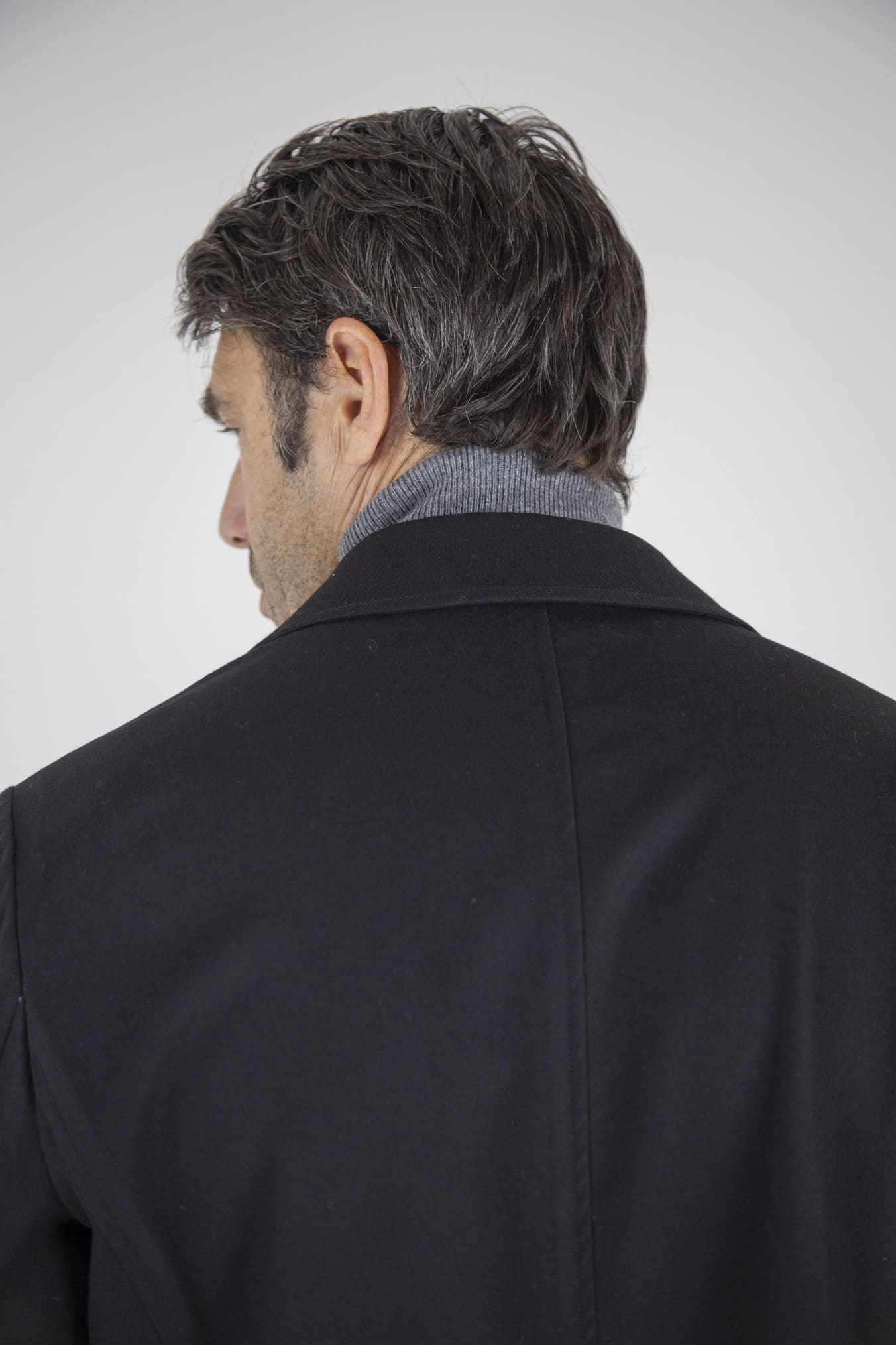 Overshirt in Lana Super 170's e Cashmere Blu Scuro - Guarino Store