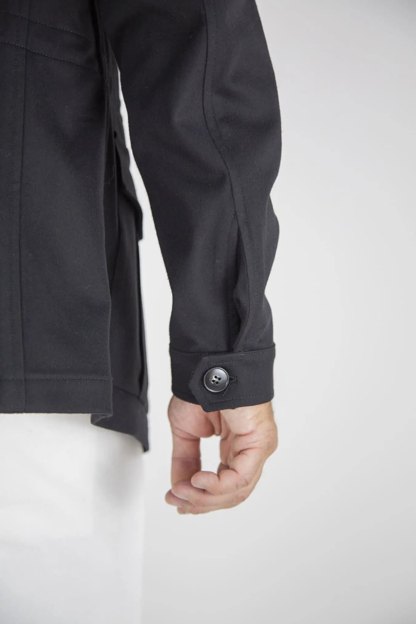 Overshirt in Lana Super 170's e Cashmere Blu Scuro - Guarino Store
