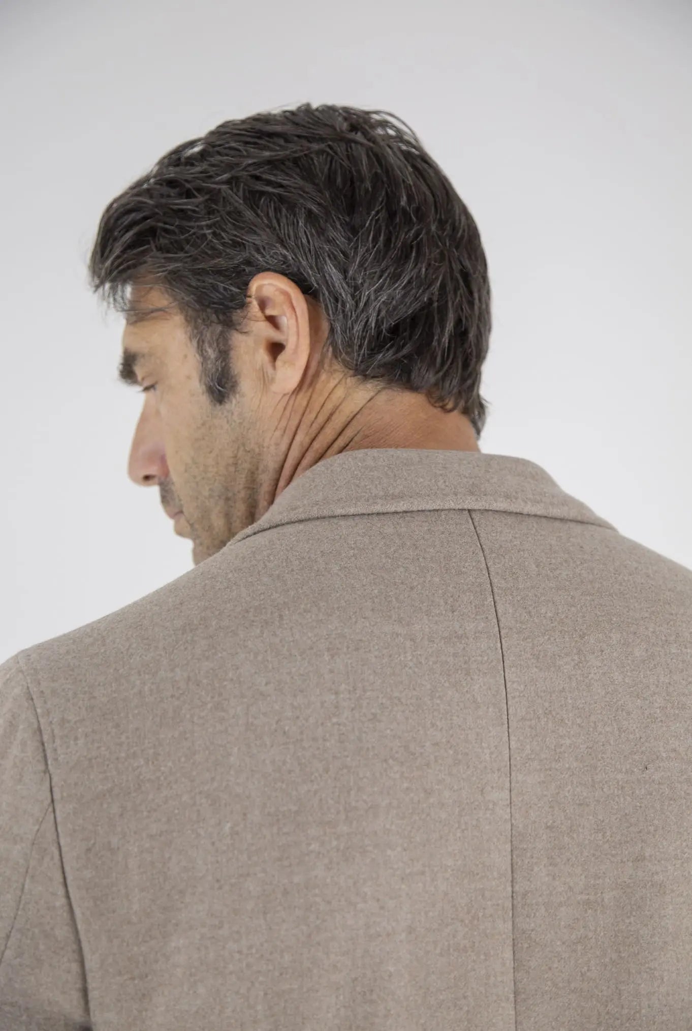 Cappotto Doppiopetto Lana Super 180's Beige Chiaro - Guarino Store