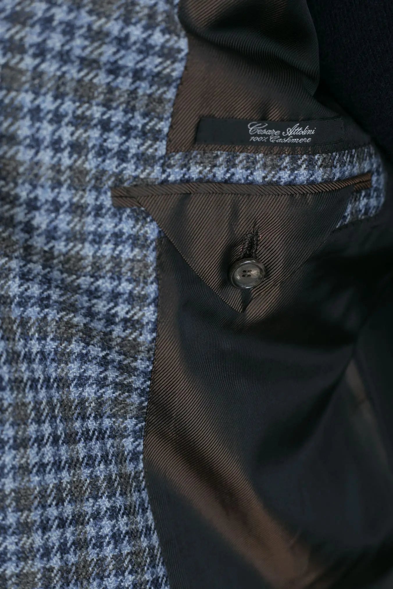 CESARE ATTOLINI Giacca Monopetto Pied de Poule Cashmere
