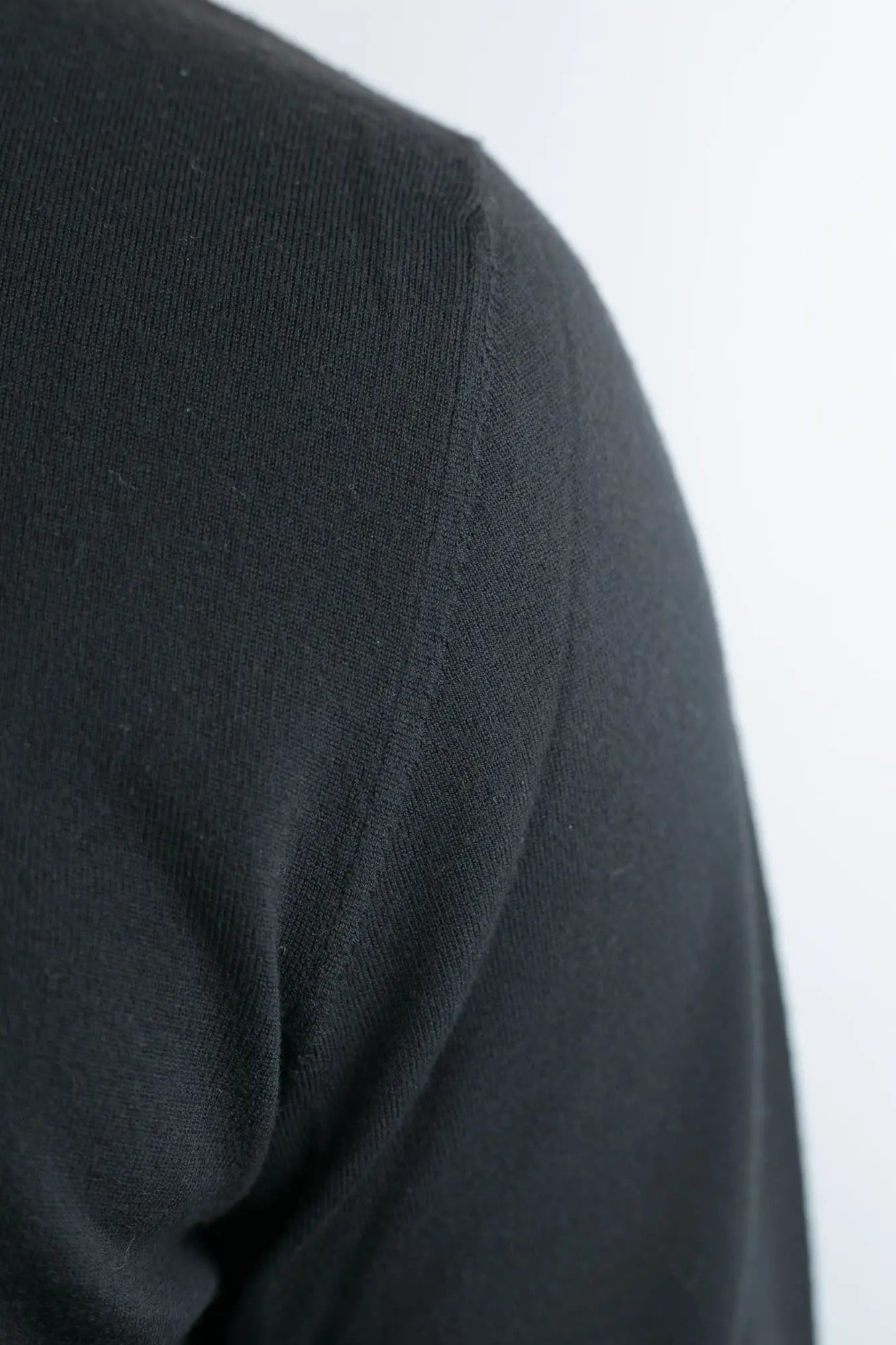 Girocollo Kid Wool 12.8 Micron Nero - Guarino Store