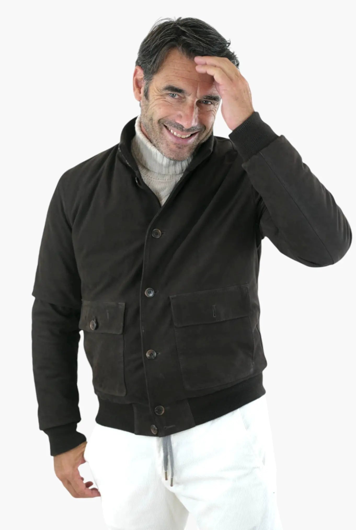 Bomber Chevrette Imbottito Testa di Moro - Guarino Store