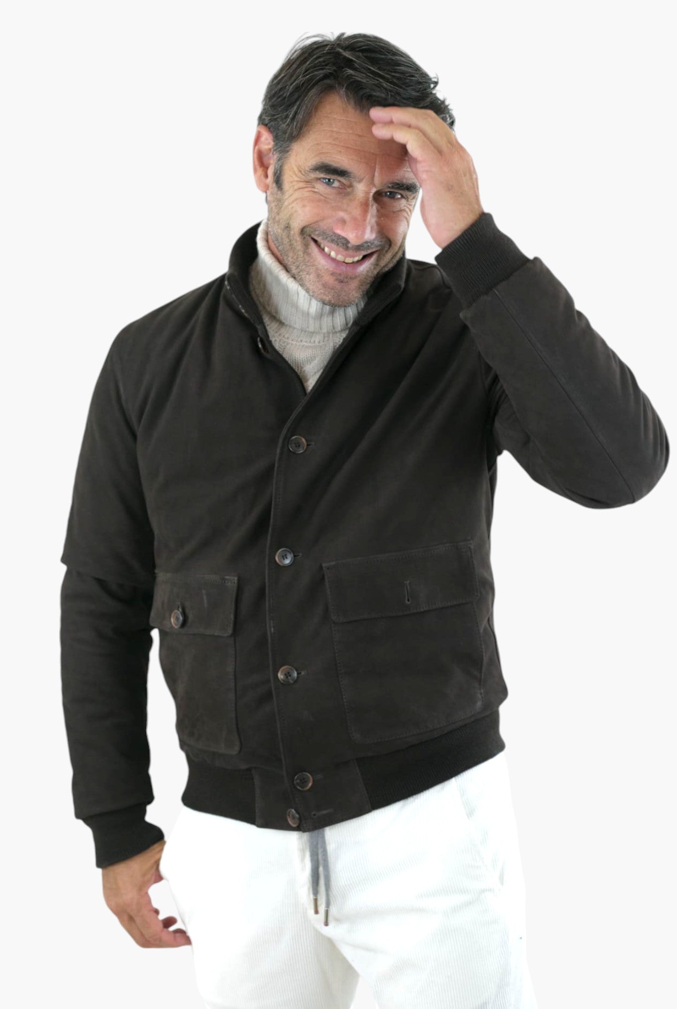 Bomber Chevrette Imbottito Testa di Moro - Guarino Store