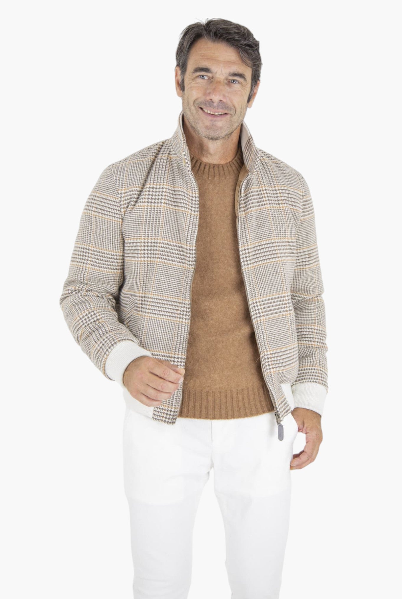 Bomber Principe di Galles Imbottito in Piuma d'Oca - Guarino Store