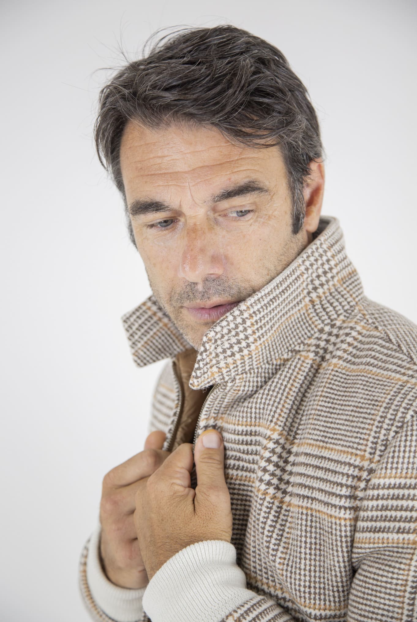 Bomber Principe di Galles Imbottito in Piuma d'Oca - Guarino Store