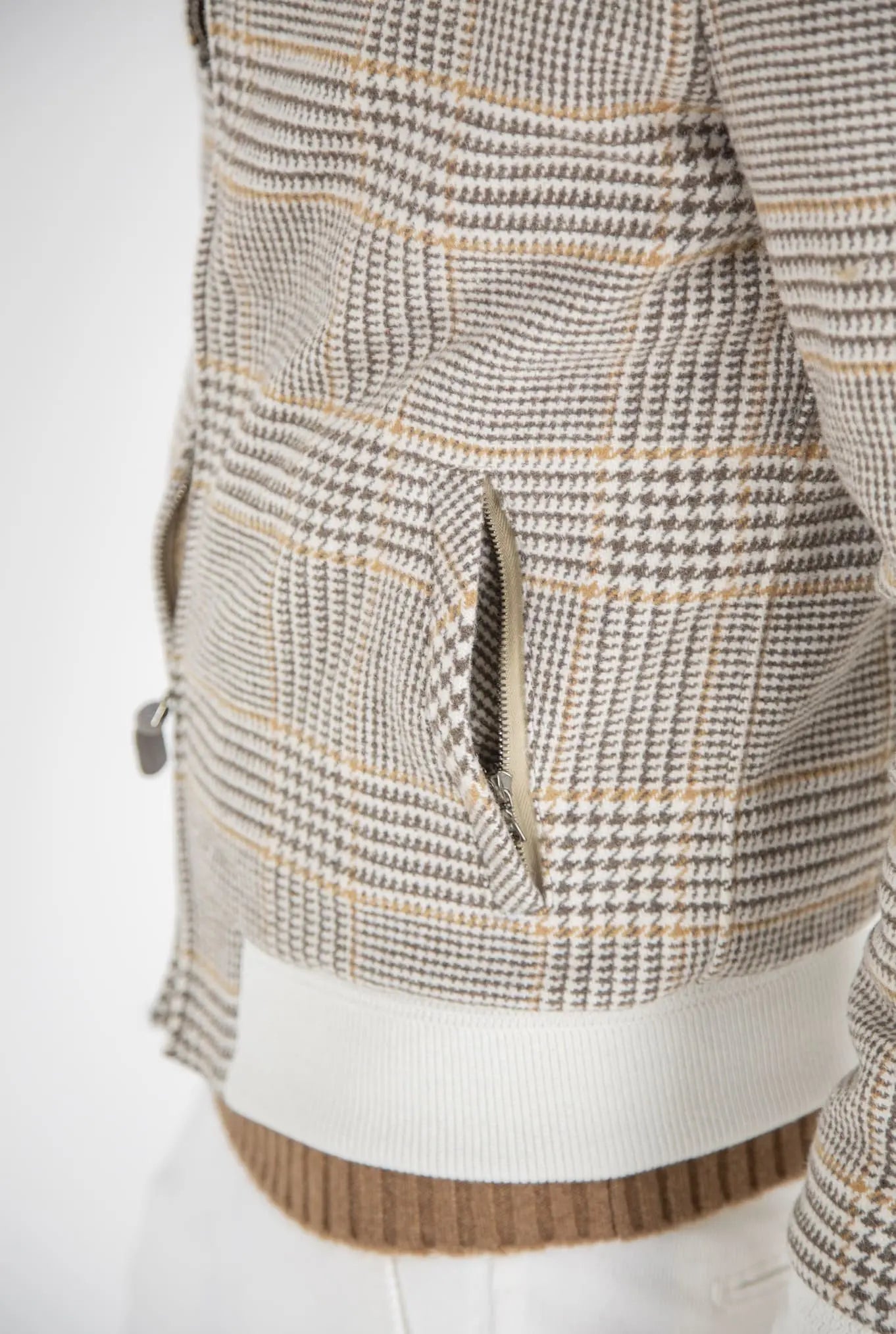 Bomber Principe di Galles Imbottito in Piuma d'Oca - Guarino Store