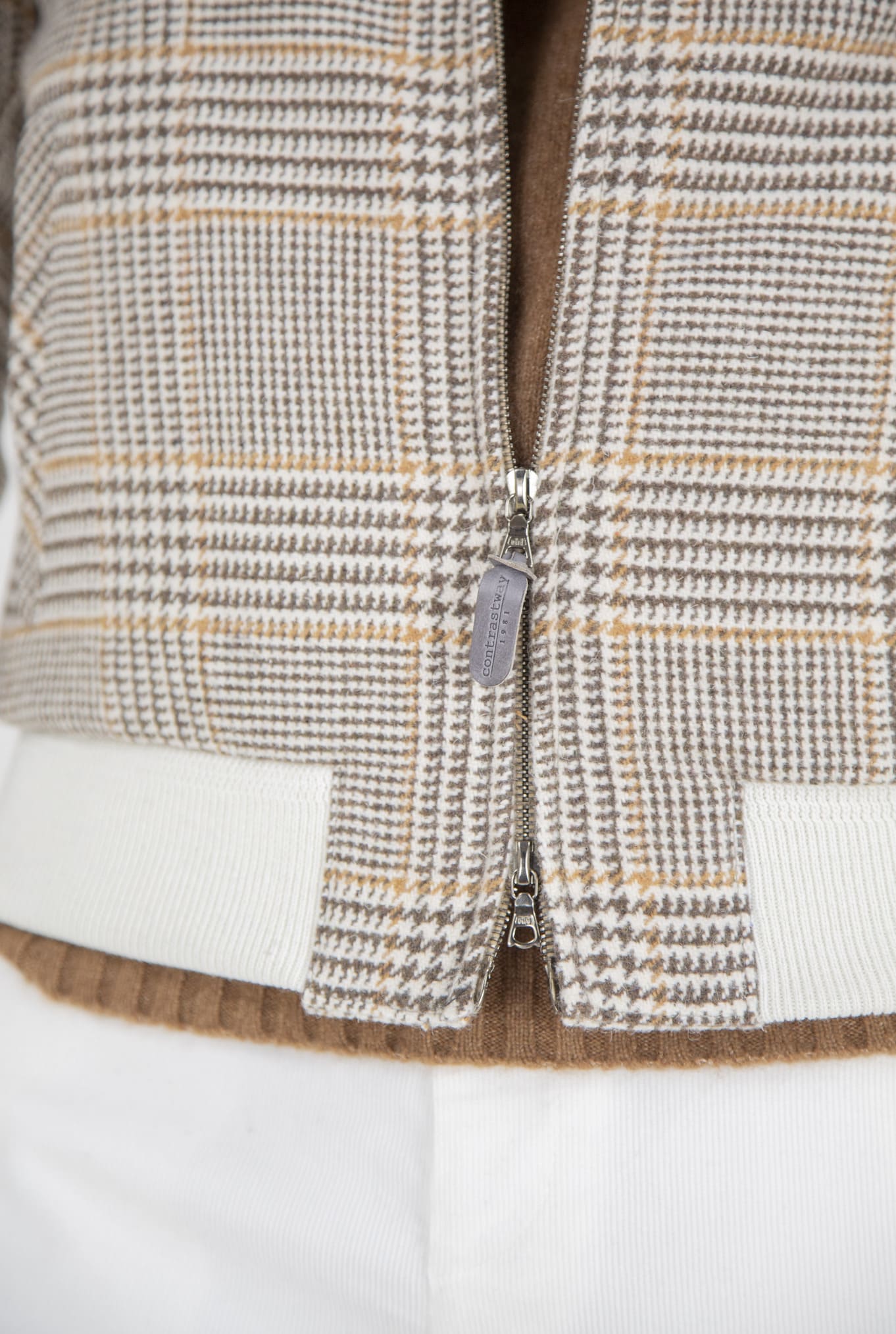 Bomber Principe di Galles Imbottito in Piuma d'Oca - Guarino Store