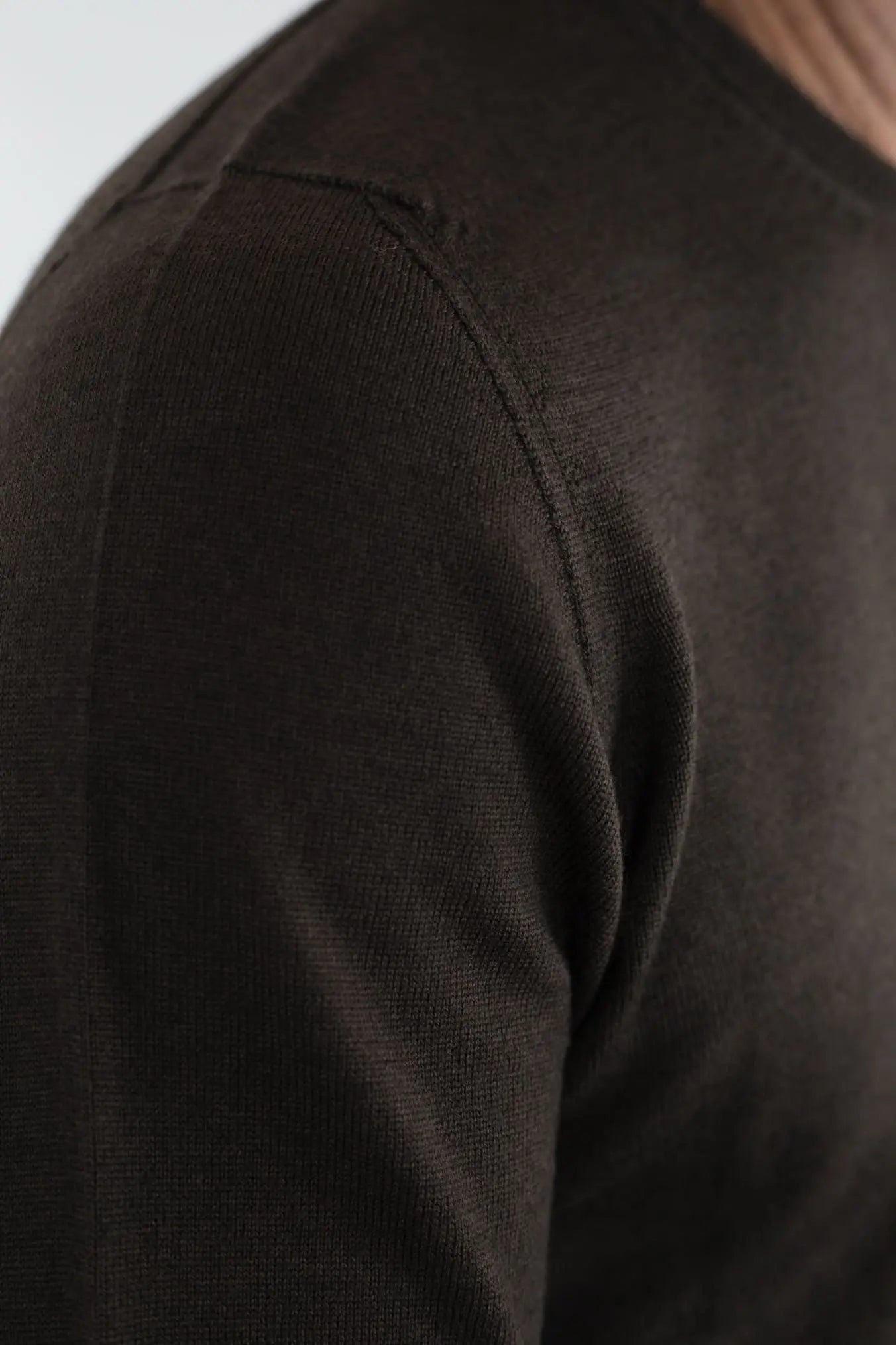 Girocollo Lana Merino Extrafine Testa di Moro - Guarino Store
