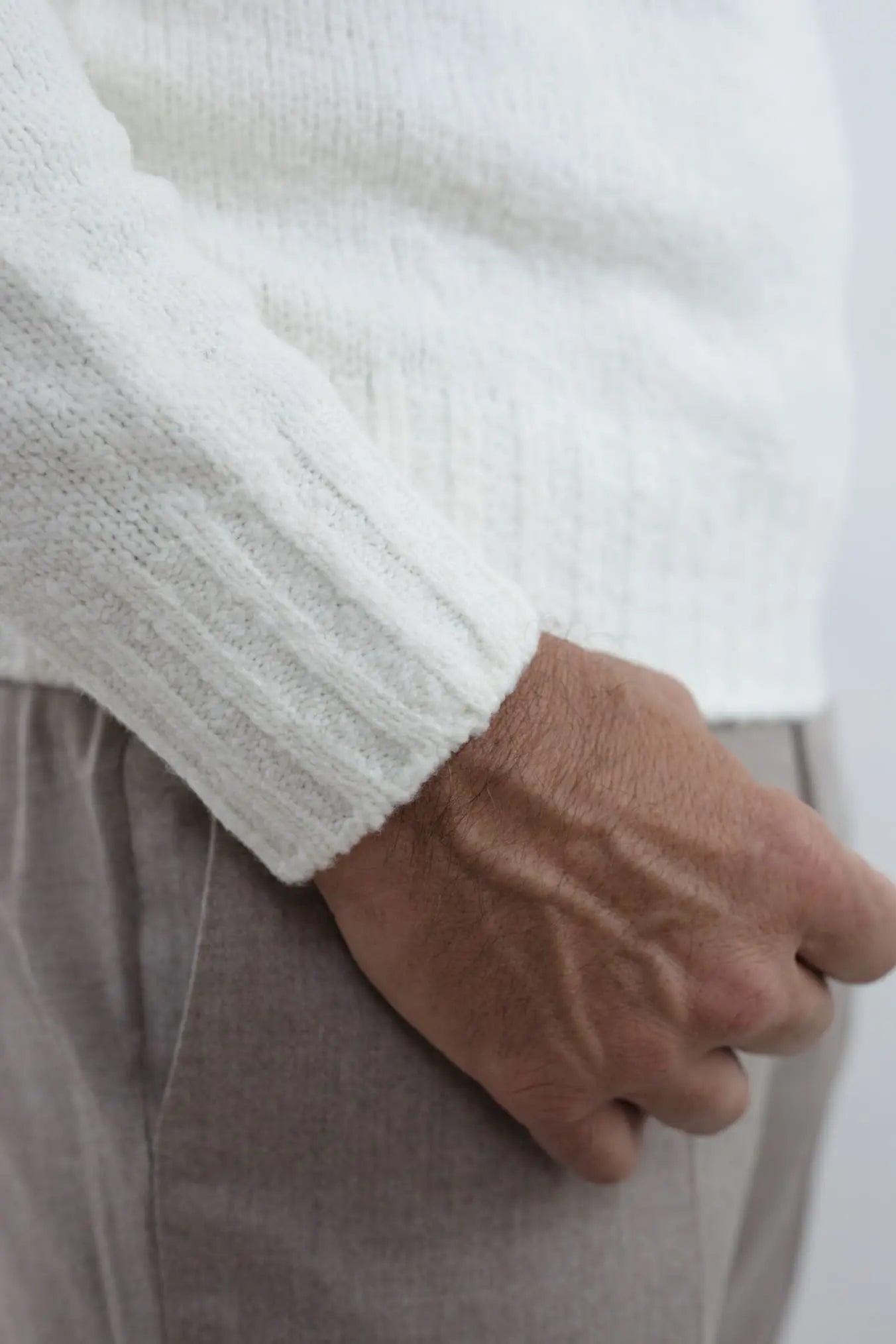 Maglia Malfile' Collo Mezzo Cratere Bianco - Guarino Store