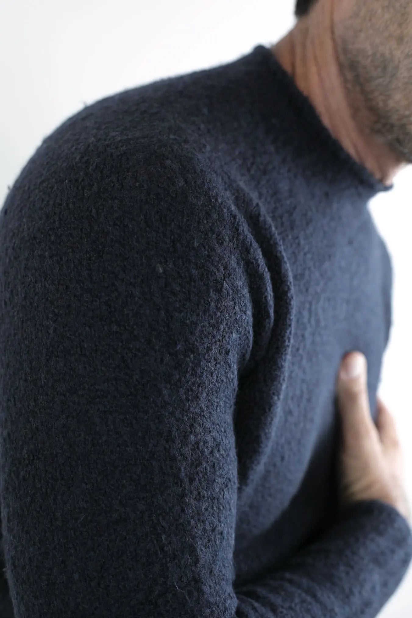 Maglia Malfile' Collo Mezzo Cratere Blu - Guarino Store