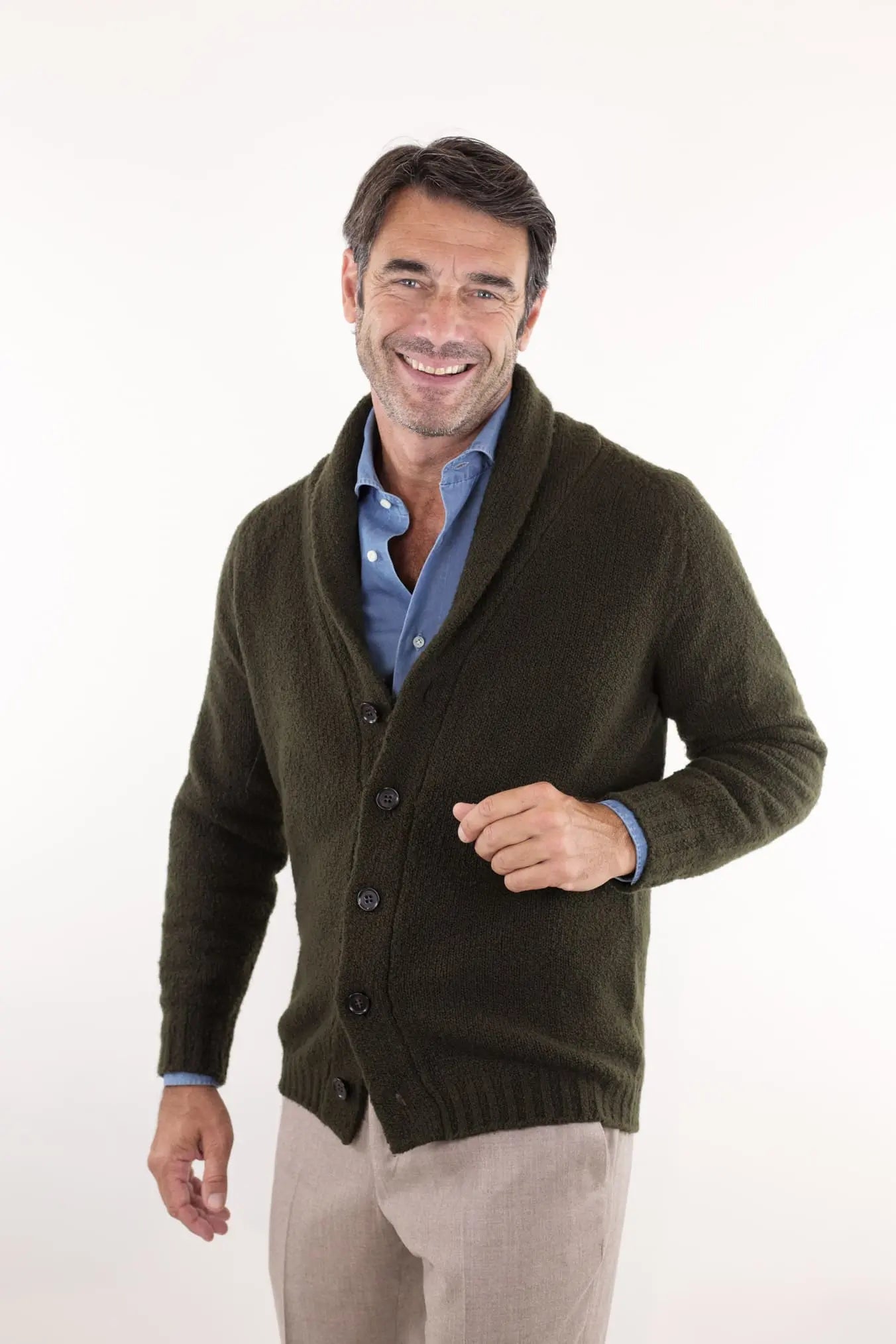Cardigan Malfile' Verde - Guarino Store