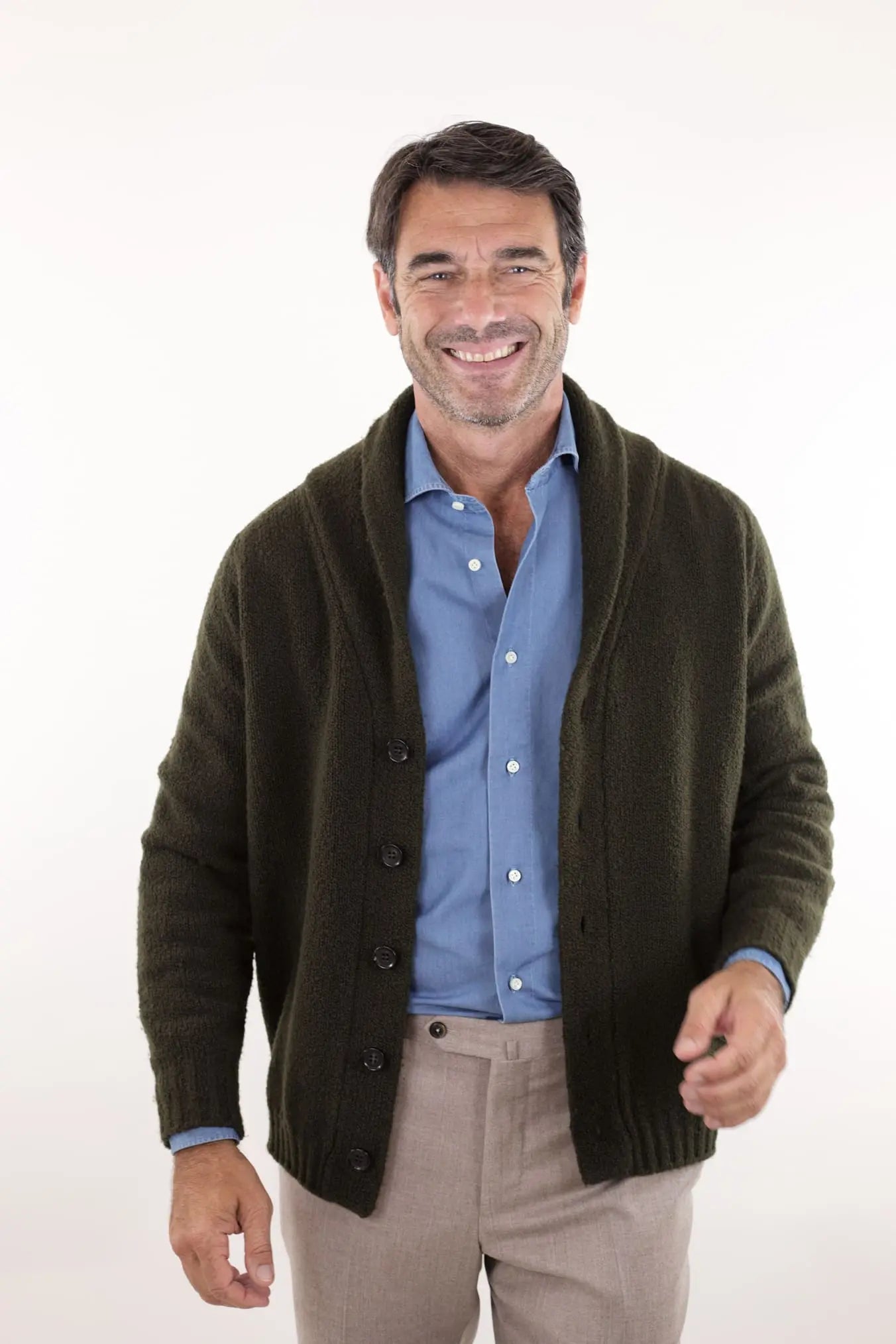 Cardigan Malfile' Verde - Guarino Store
