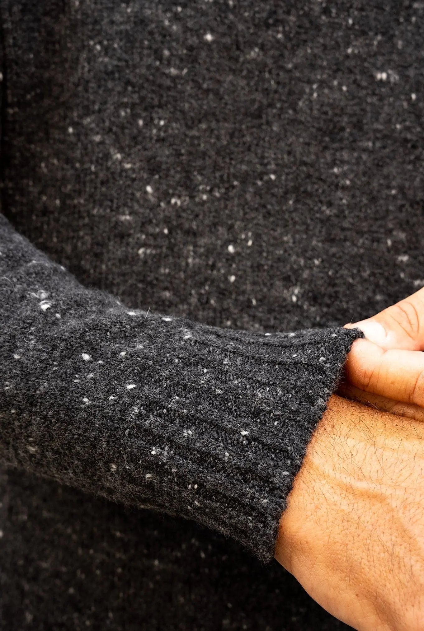 Dolcevita Tweed Lana e Cashmere Antracite - Guarino Store