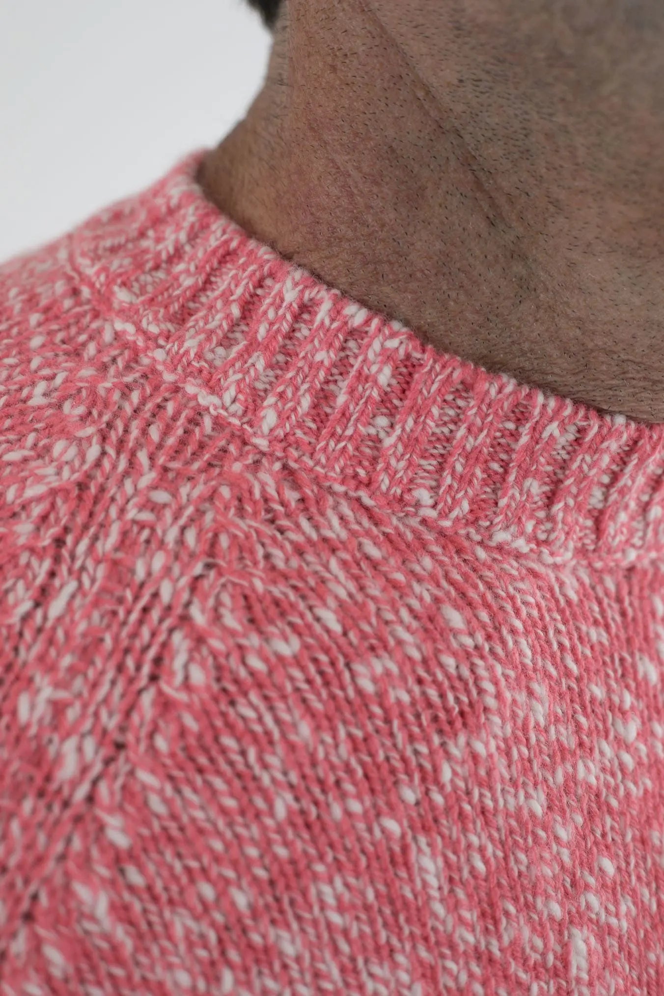 Maglia Girocollo Lambswool Arancio Mèlange - Guarino Store