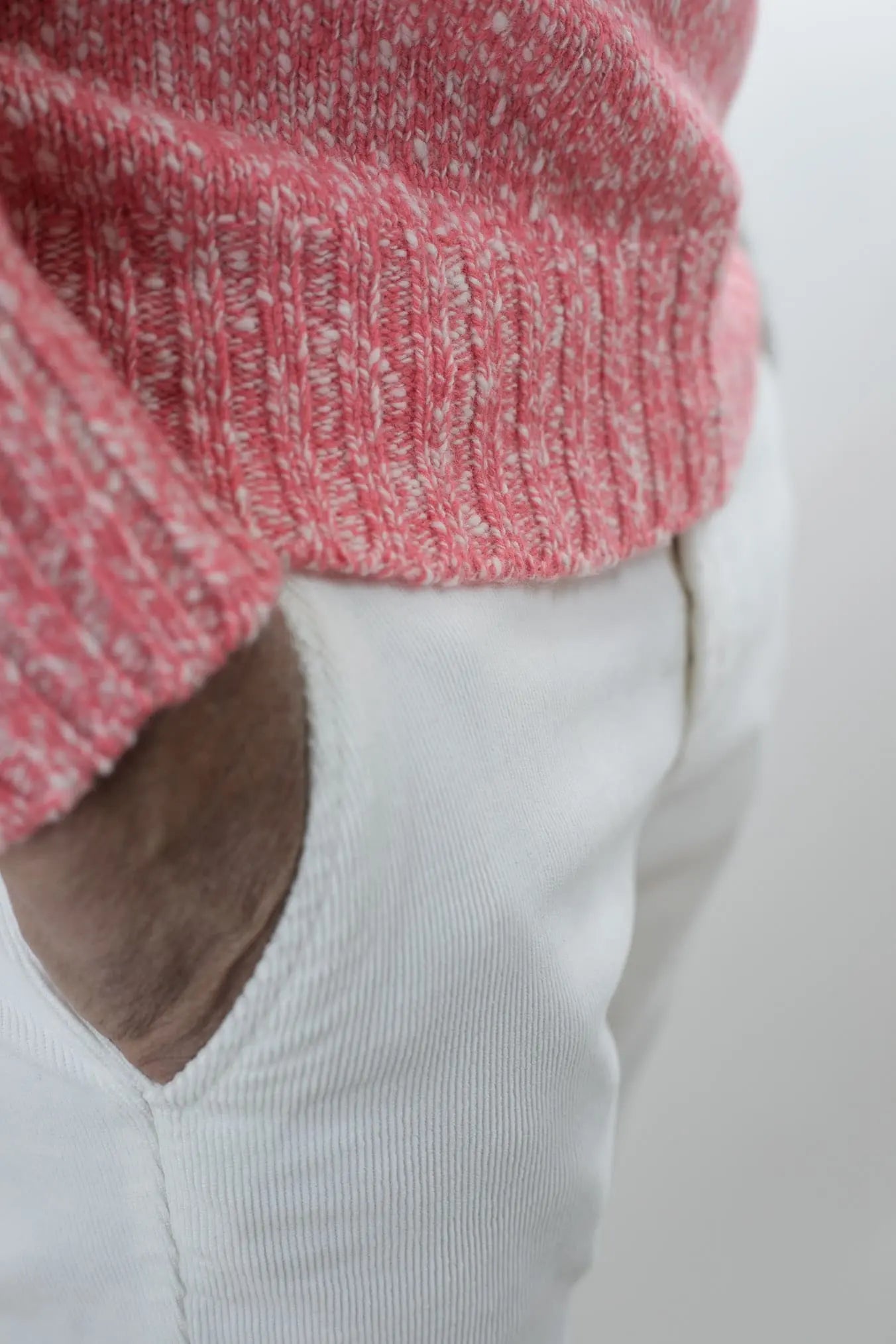 Maglia Girocollo Lambswool Arancio Mèlange - Guarino Store