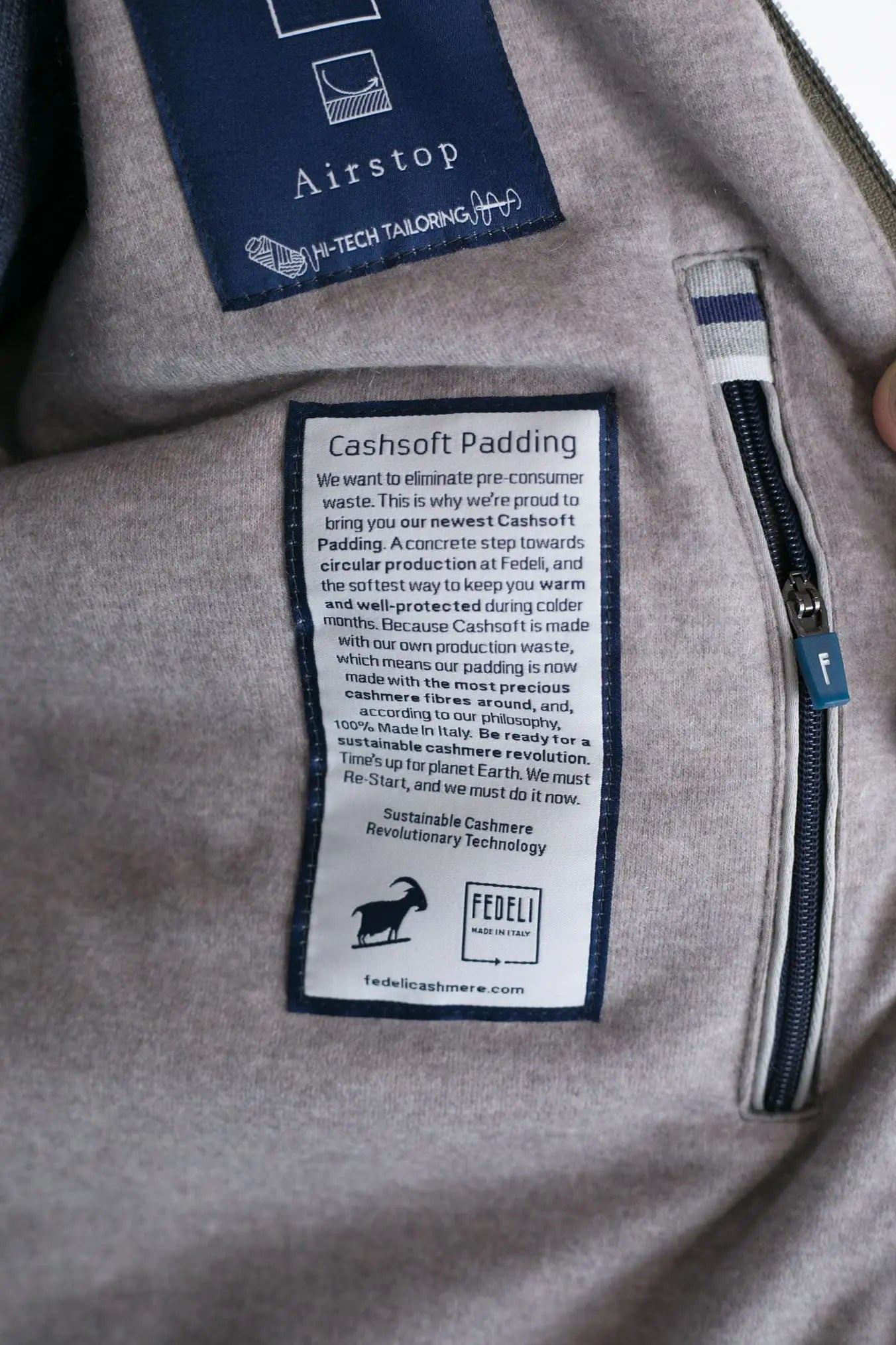 Giubbino con Cappuccio Airstop Foderato in Cashmere Beige - Guarino Store