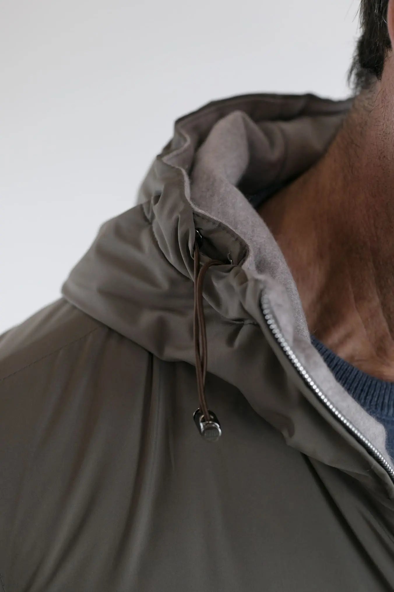 Giubbino con Cappuccio Airstop Foderato in Cashmere Beige - Guarino Store
