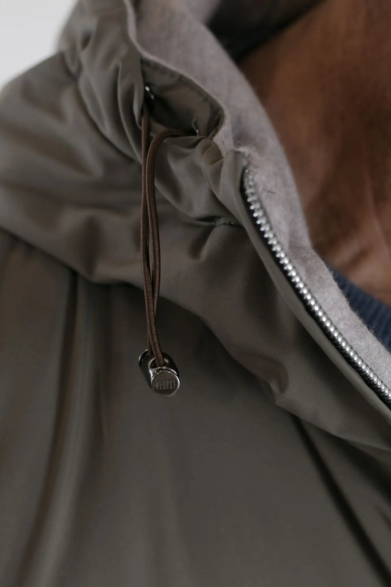 Giubbino con Cappuccio Airstop Foderato in Cashmere Beige - Guarino Store