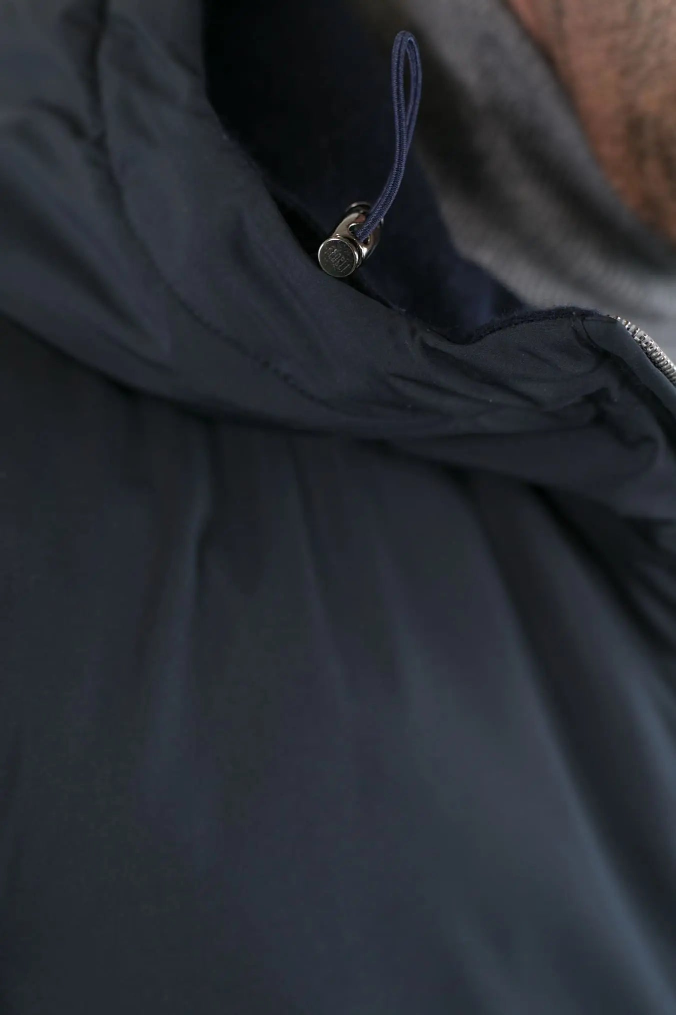 Giubbino con Cappuccio Airstop Foderato in Cashmere Blu Scuro - Guarino Store