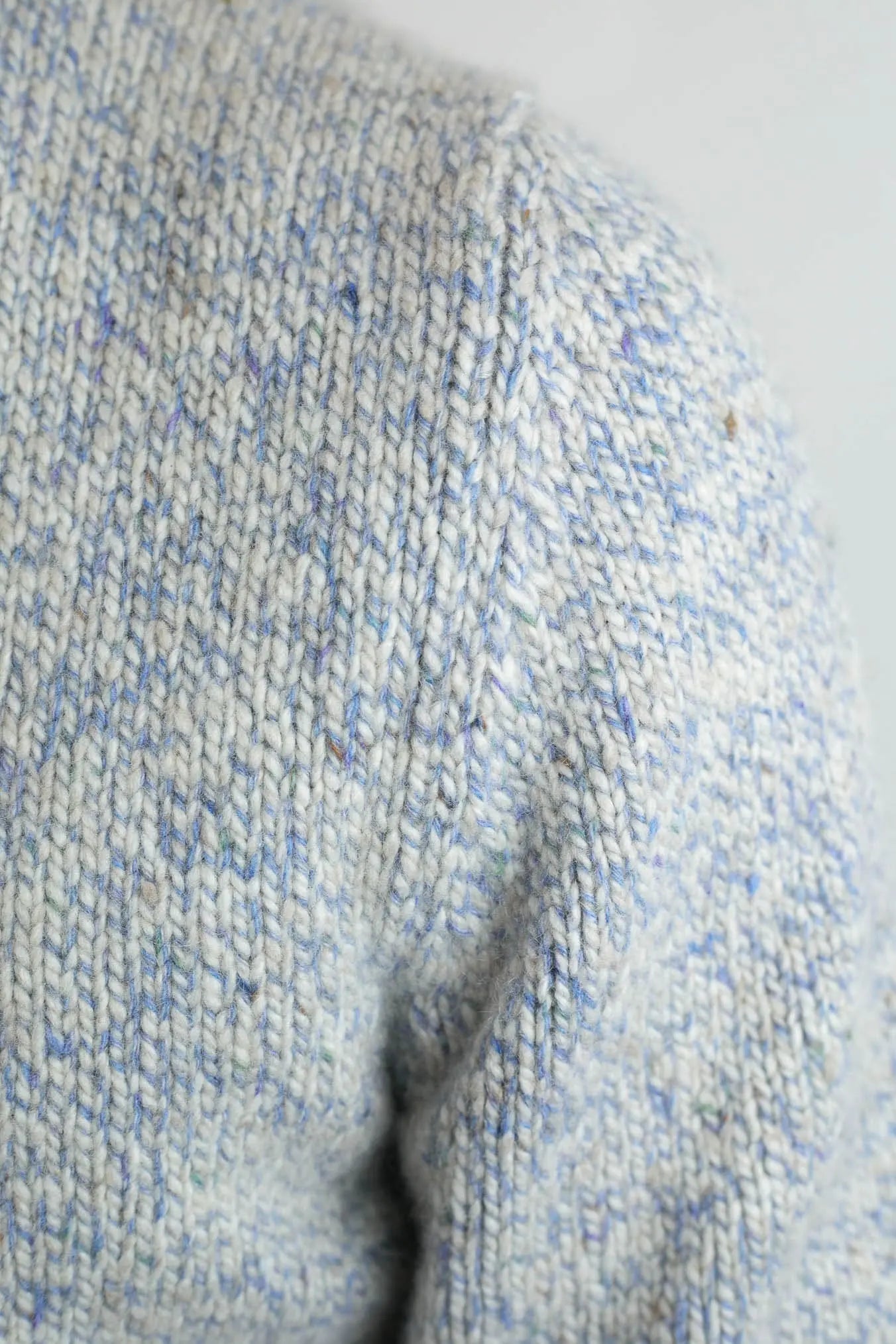 Girocollo Cashmere Azzurro Mélange - Guarino Store
