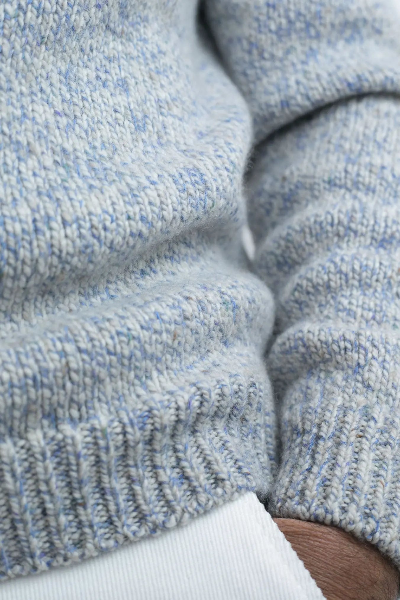 Girocollo Cashmere Azzurro Mélange - Guarino Store