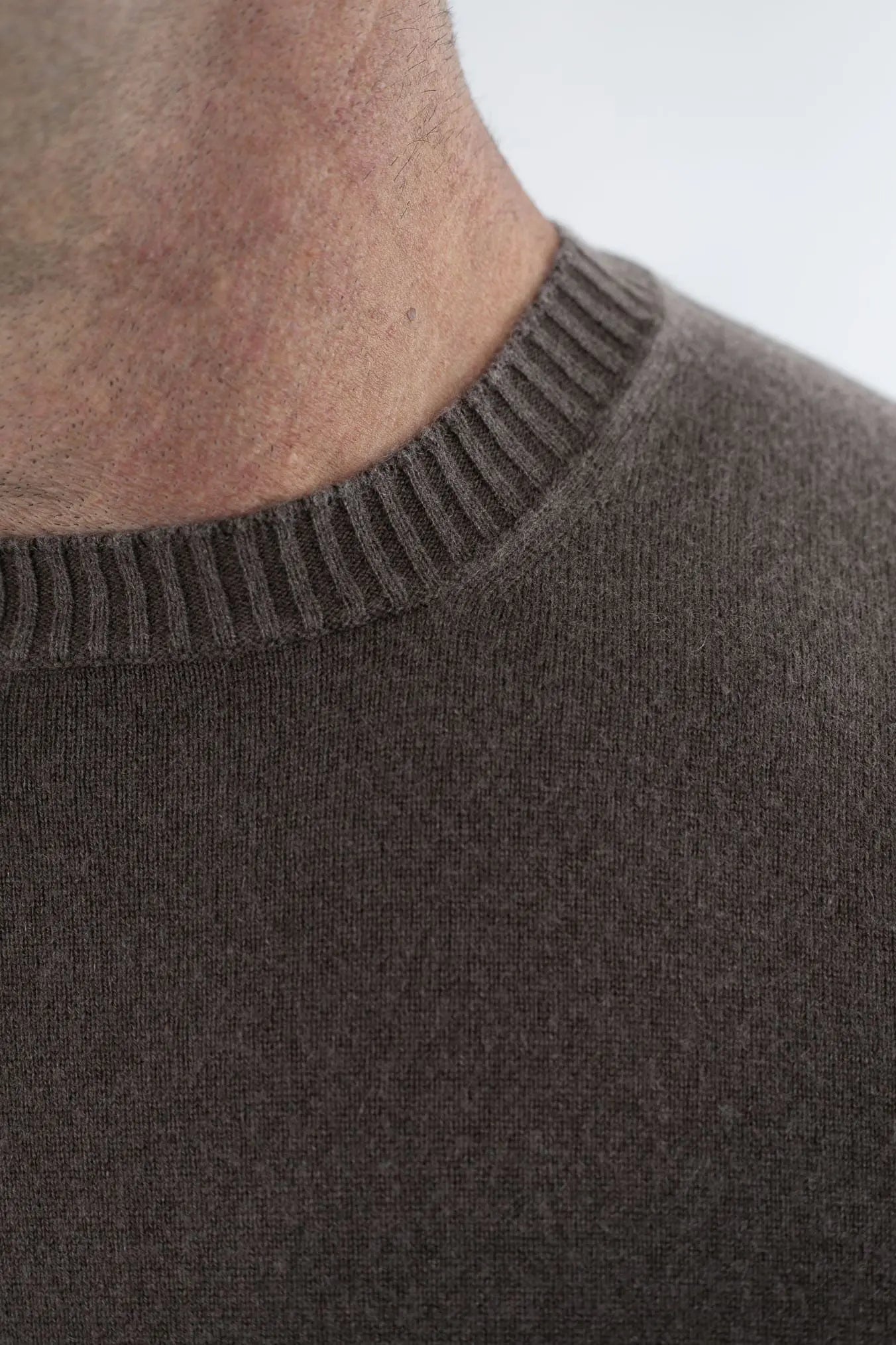 Girocollo Argentina Frosted Cashmere Marrone - Guarino Store