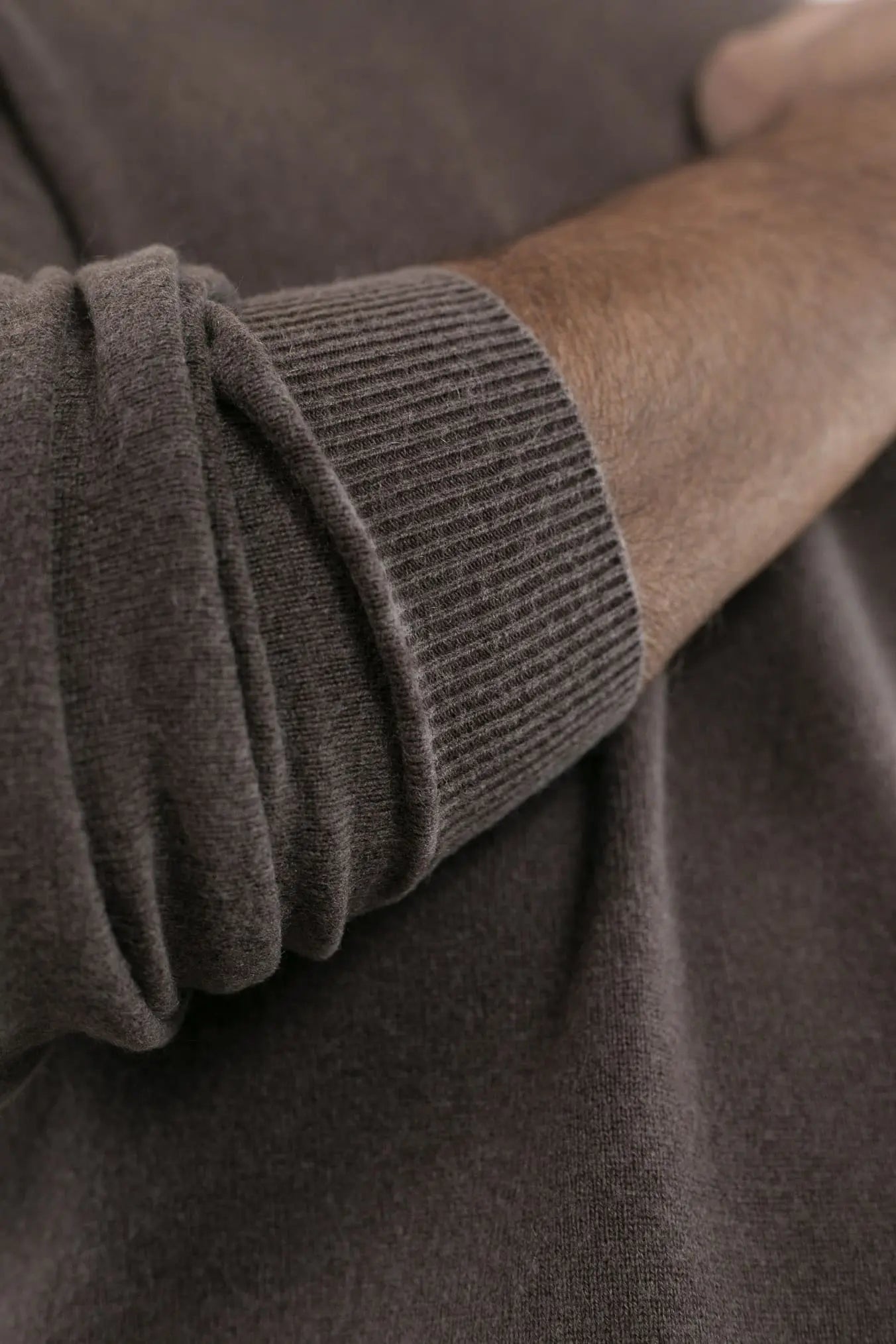 Girocollo Argentina Frosted Cashmere Marrone - Guarino Store