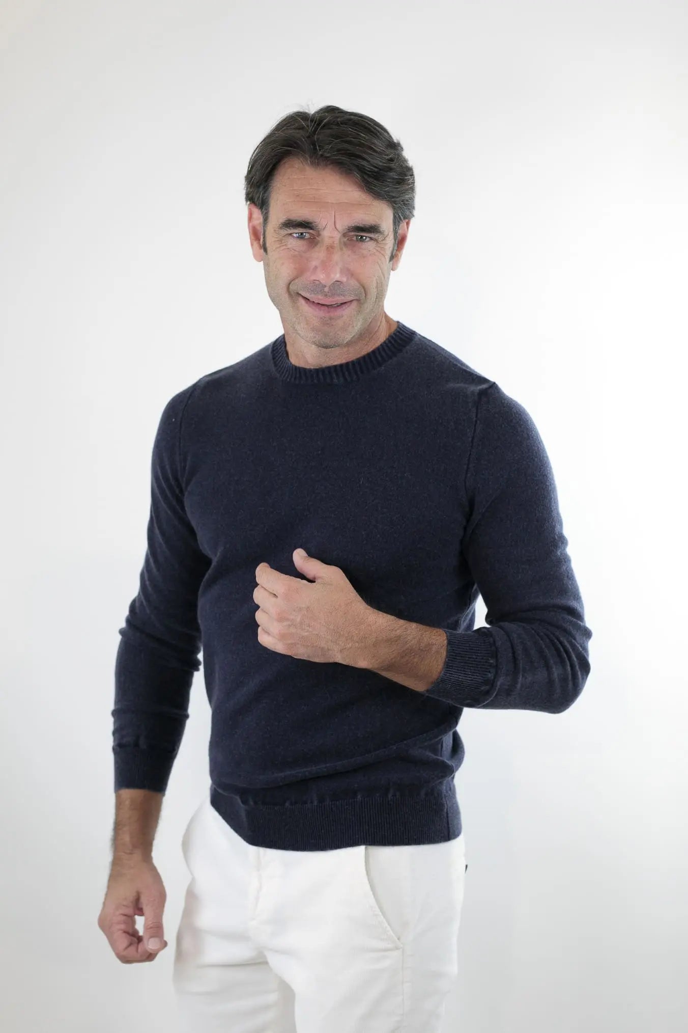 Girocollo Argentina Frosted Cashmere Blu - Guarino Store