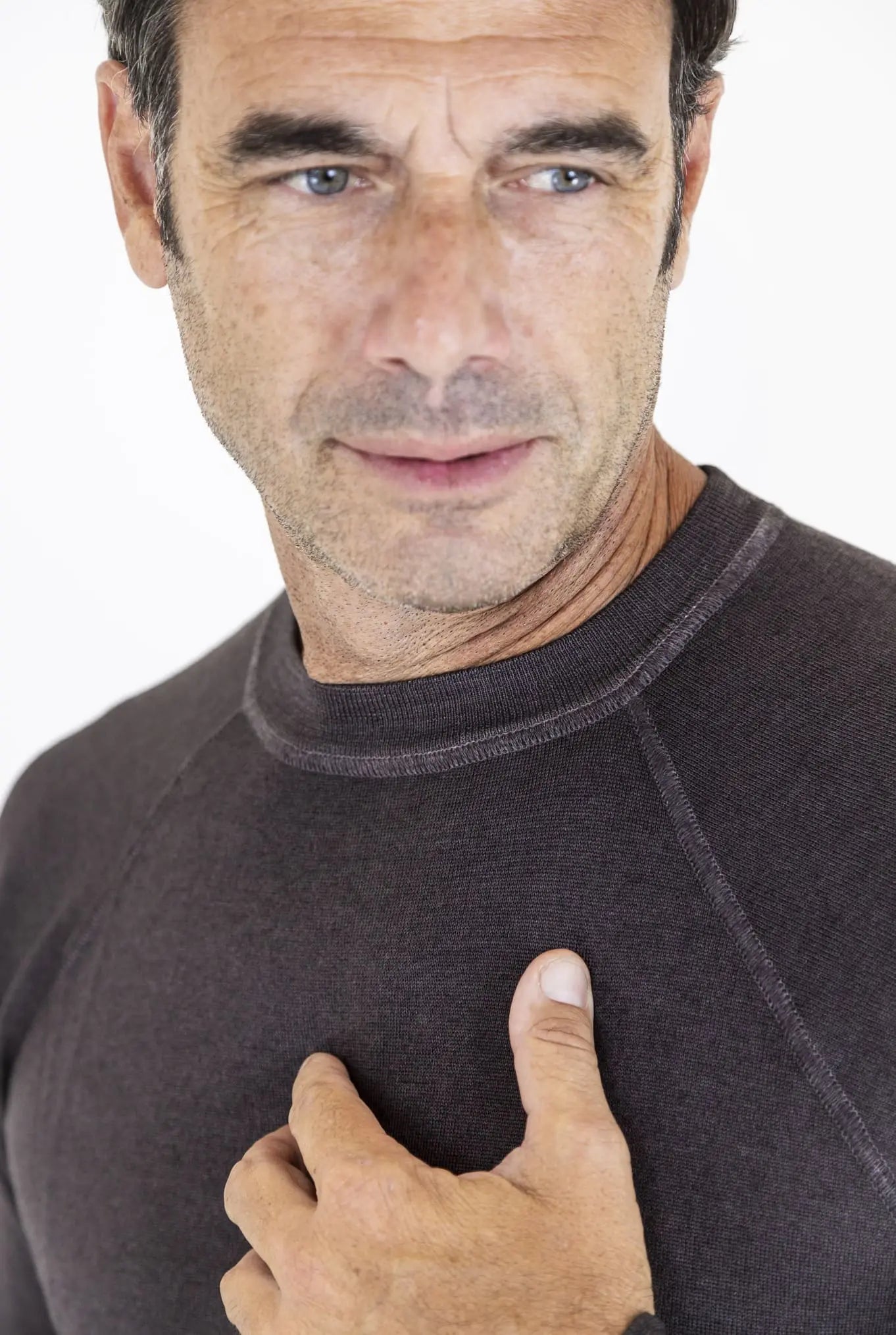 Maglia Girocollo Raglan Testa di Moro Washed - Guarino Store