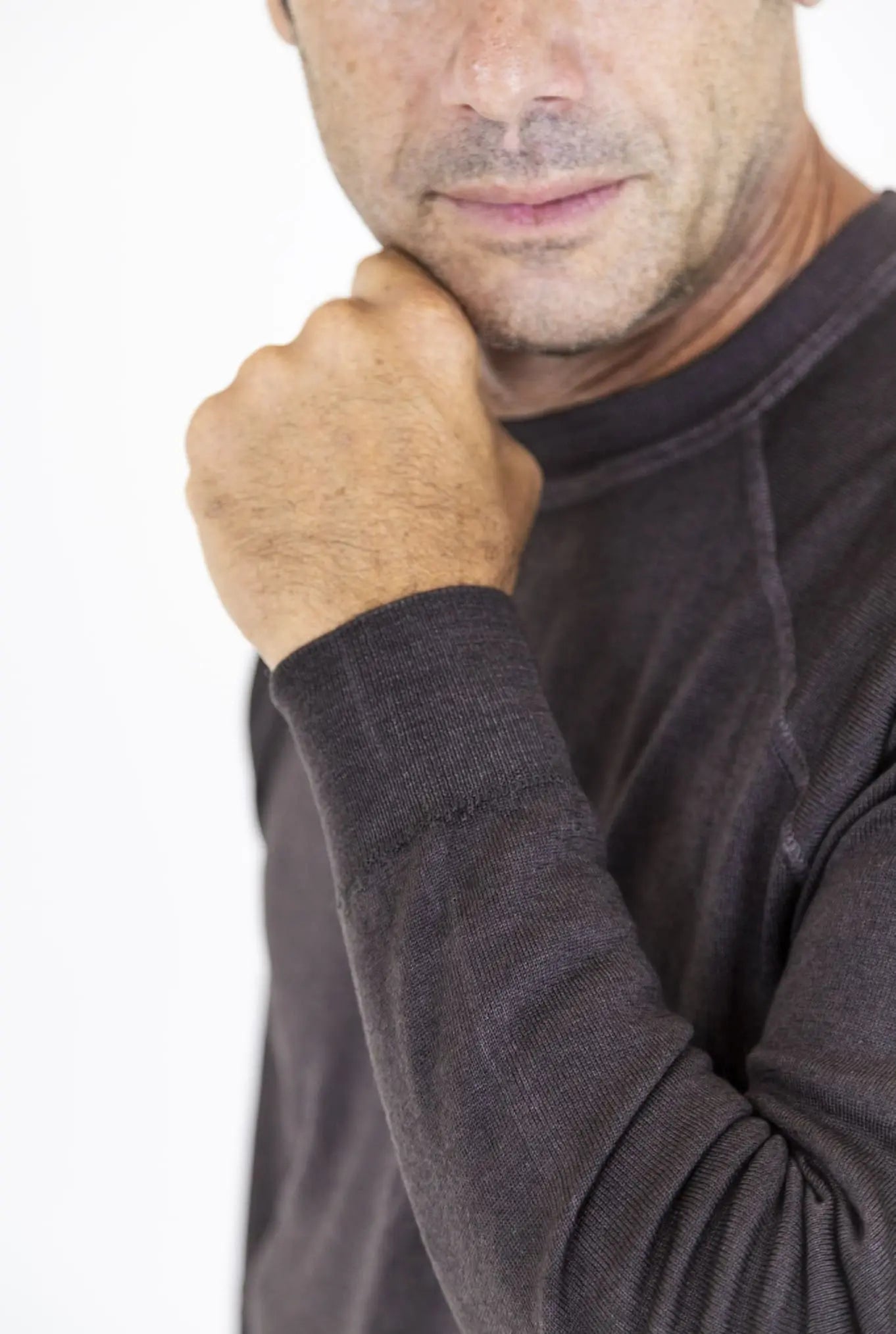 Maglia Girocollo Raglan Testa di Moro Washed - Guarino Store