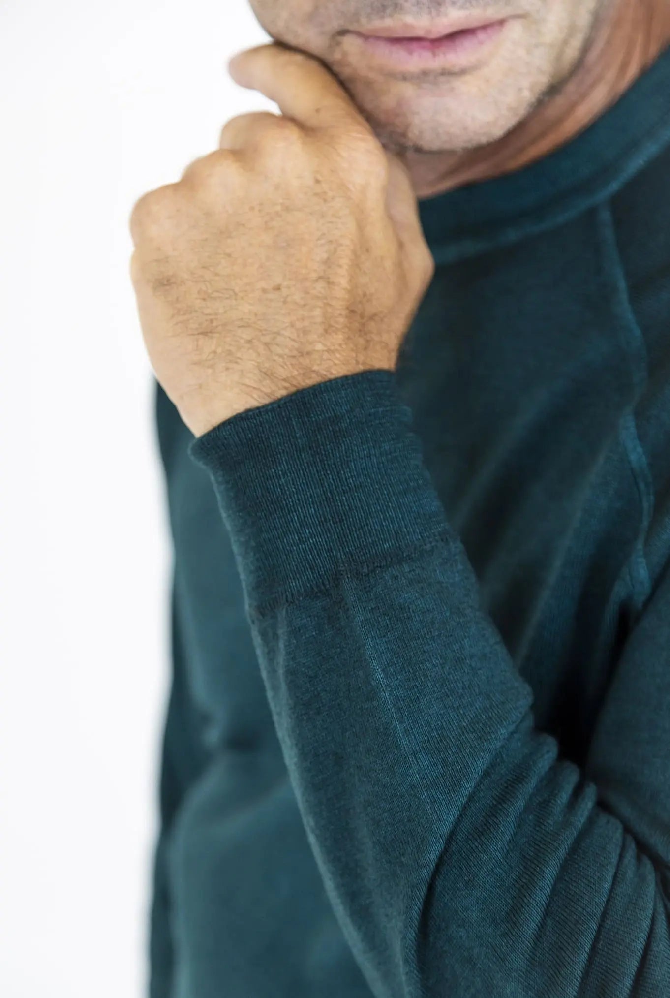 Maglia Girocollo Raglan Verde Washed - Guarino Store