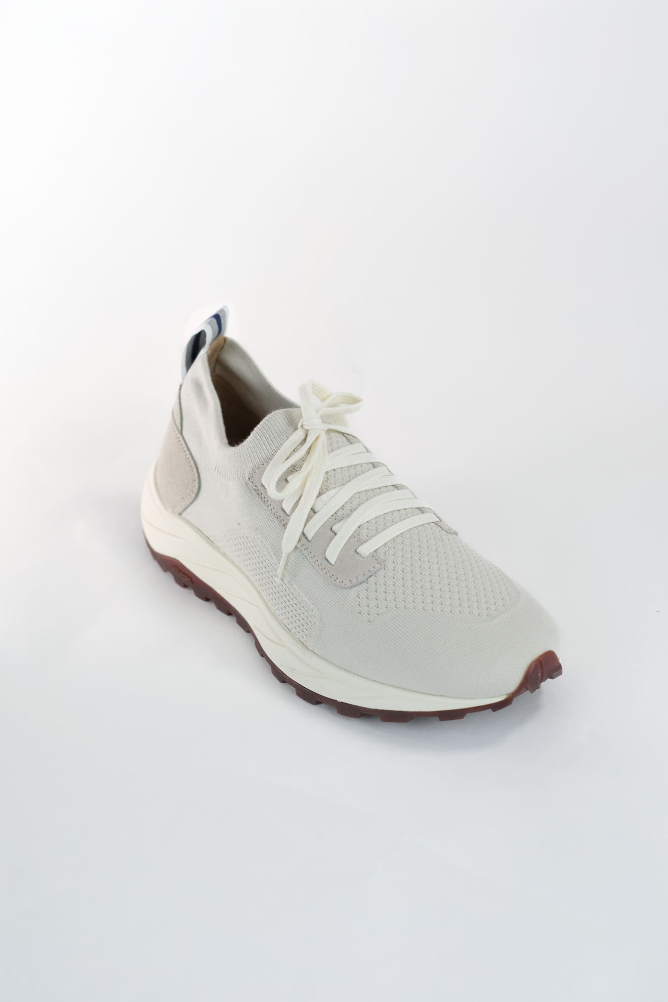 Sneakers Maglia Elasticizzata Lana Avorio - Guarino Store