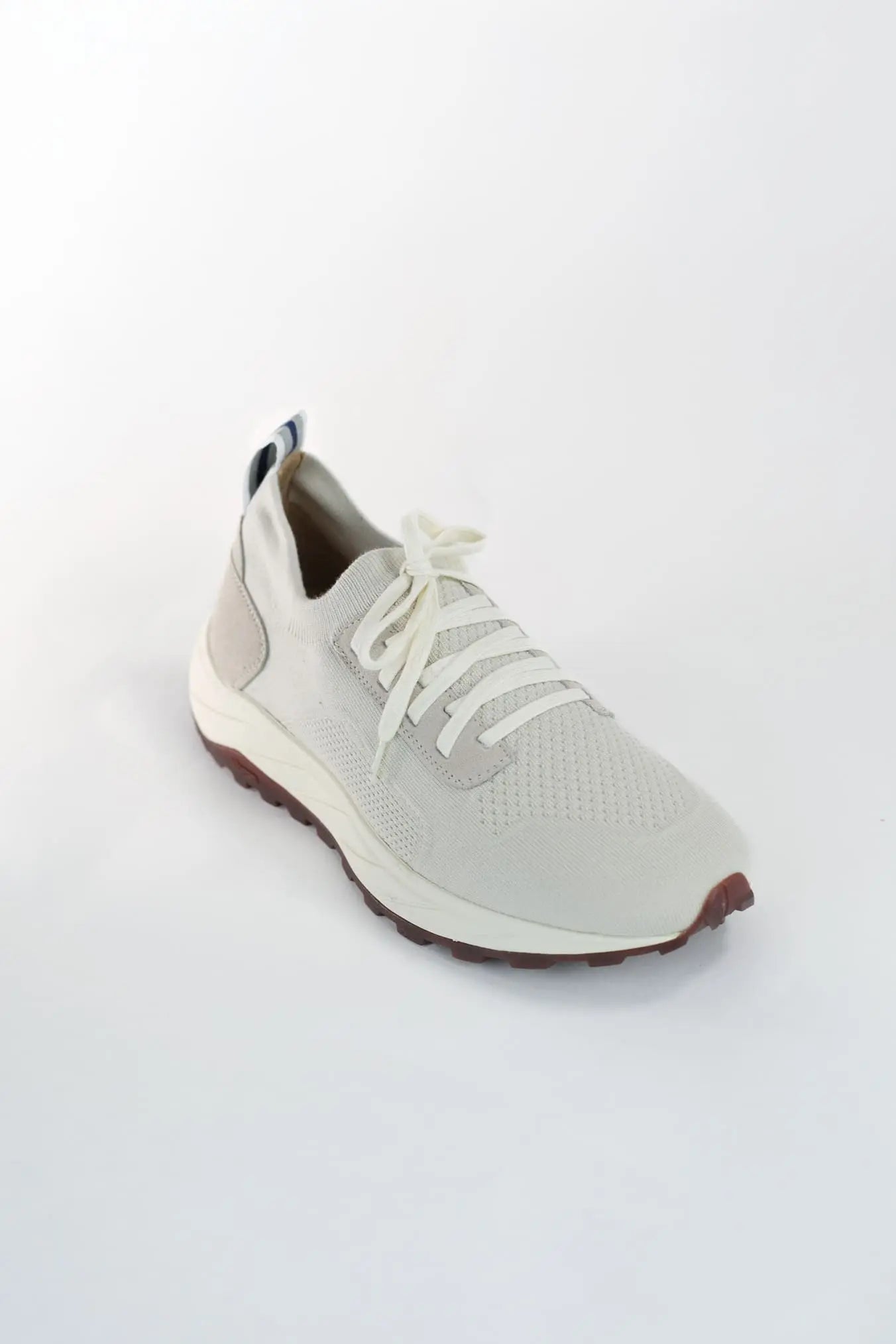Sneakers Maglia Elasticizzata Lana Avorio - Guarino Store