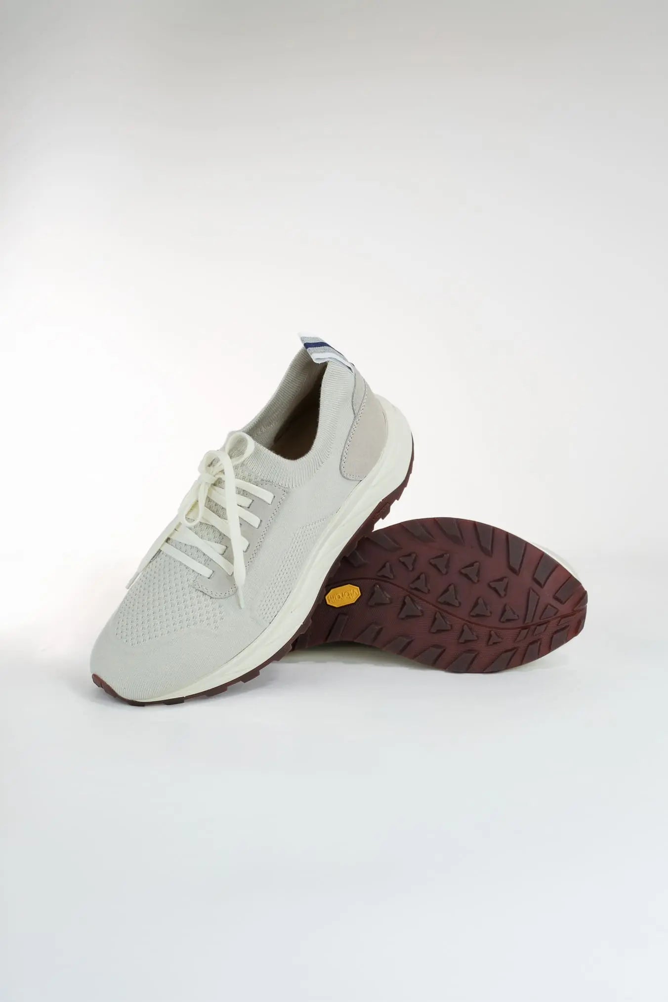 Sneakers Maglia Elasticizzata Lana Avorio - Guarino Store